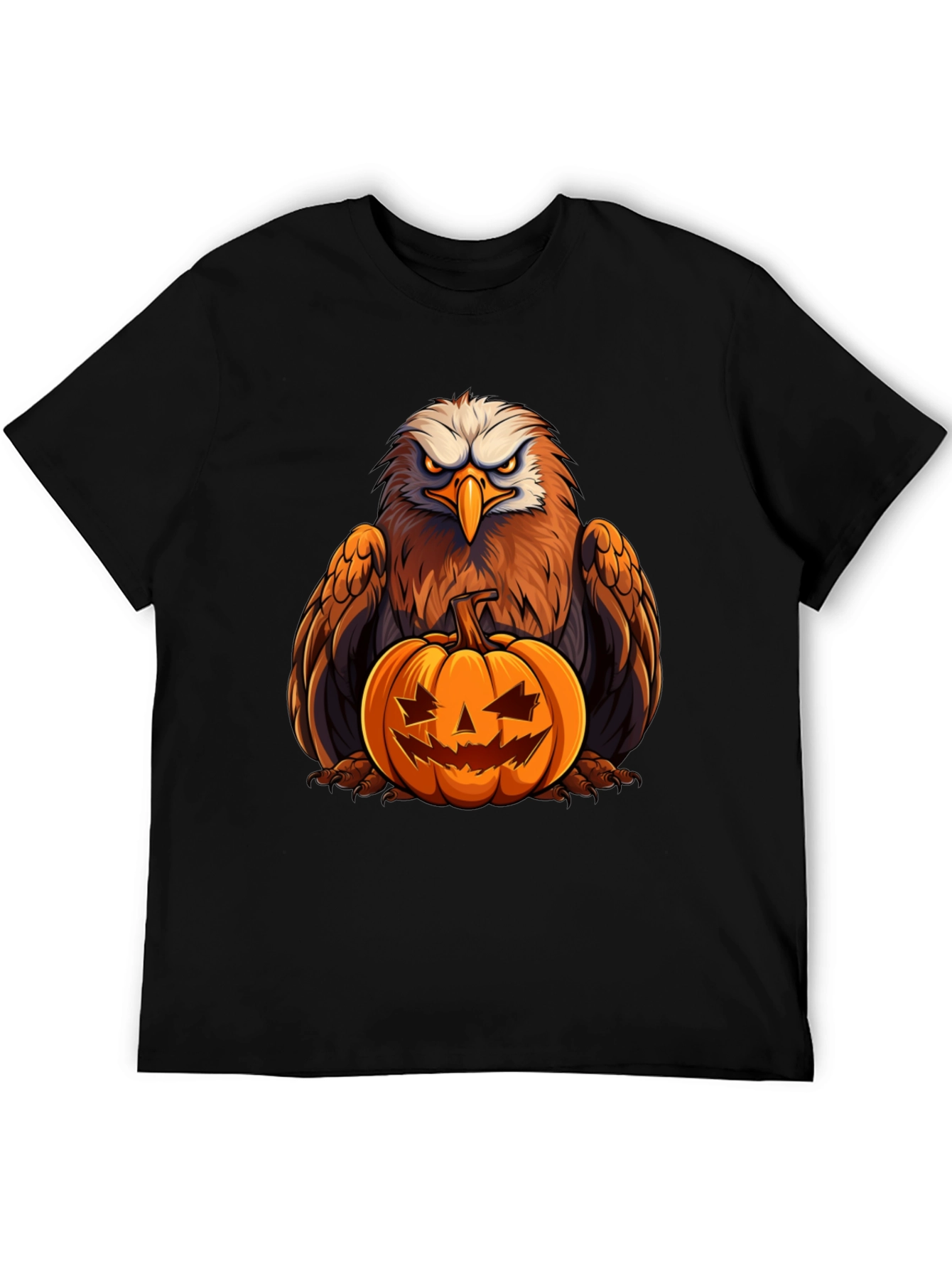 Eagle Pumpkin Graphic Tee - Halloween Spooky Season