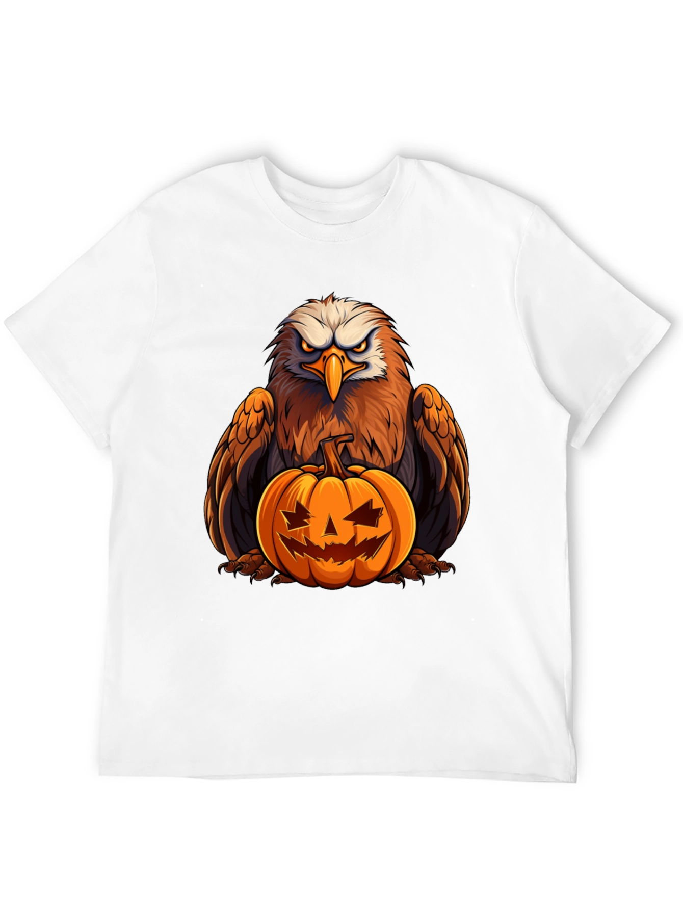 Eagle Pumpkin Graphic Tee - Halloween Spooky Season