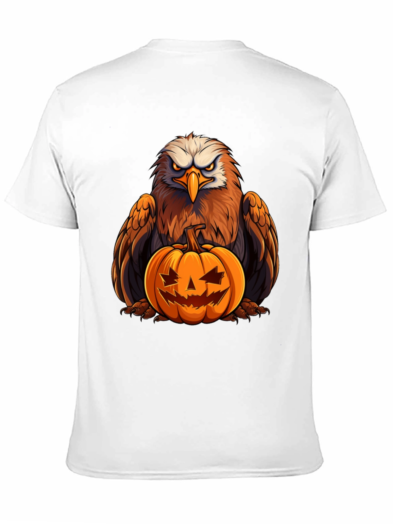 Eagle Pumpkin Graphic Tee - Halloween Spooky Season