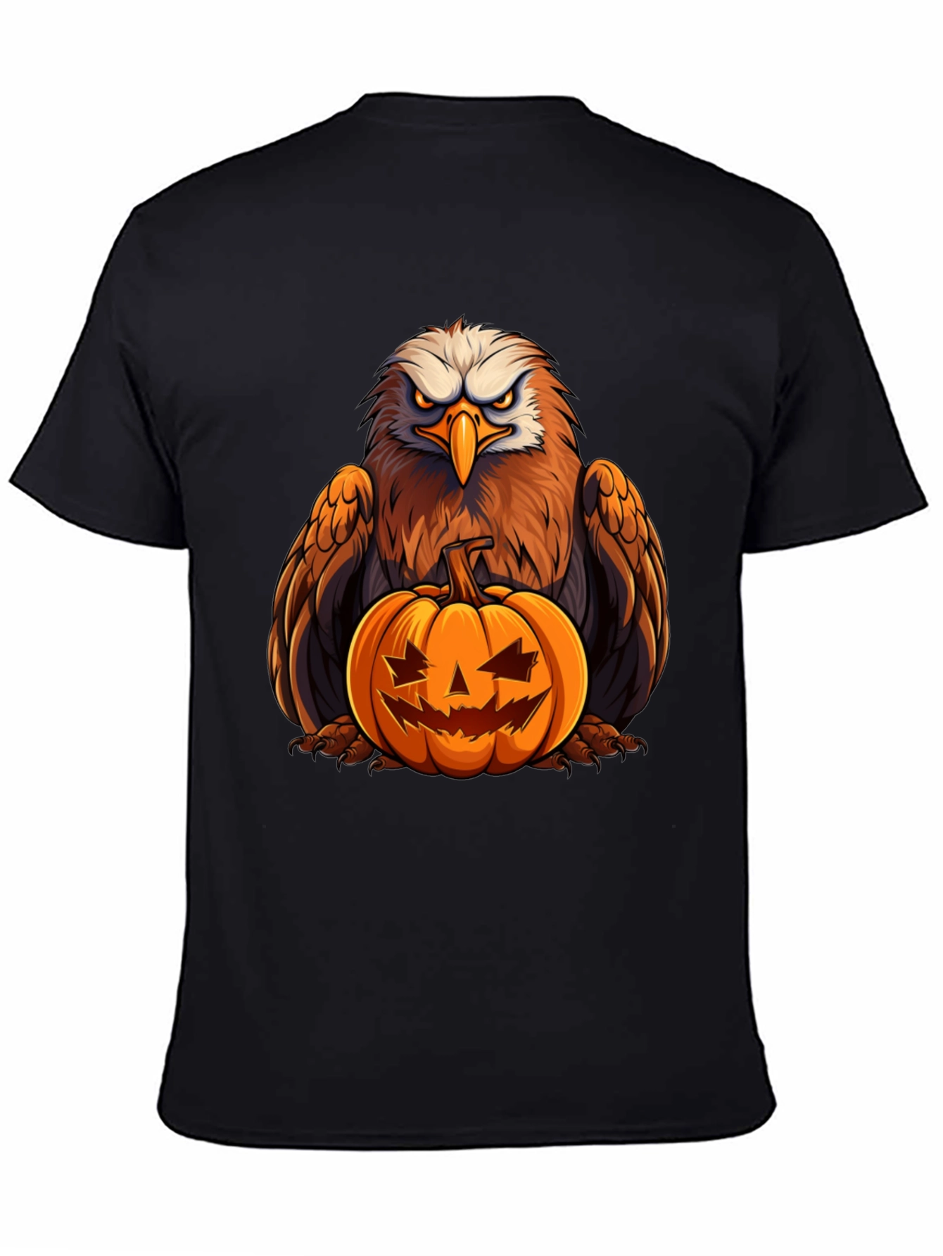 Eagle Pumpkin Graphic Tee - Halloween Spooky Season
