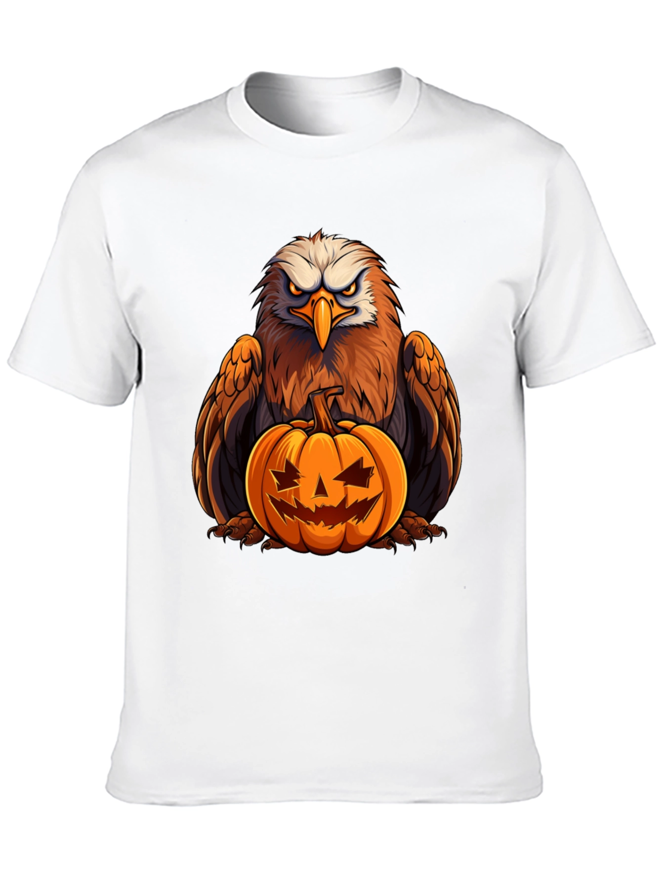Eagle Pumpkin Graphic Tee - Halloween Spooky Season