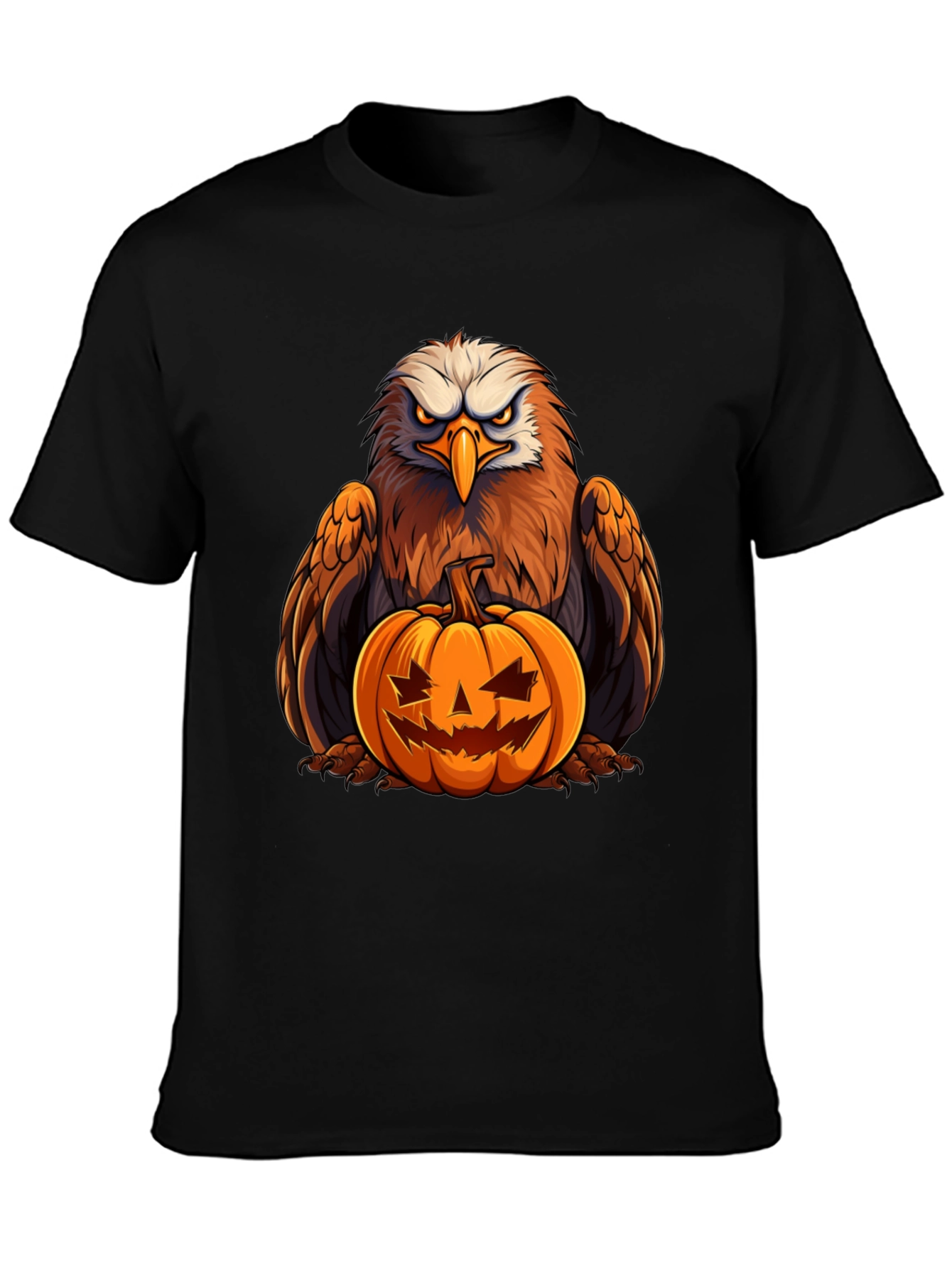 Eagle Pumpkin Graphic Tee - Halloween Spooky Season
