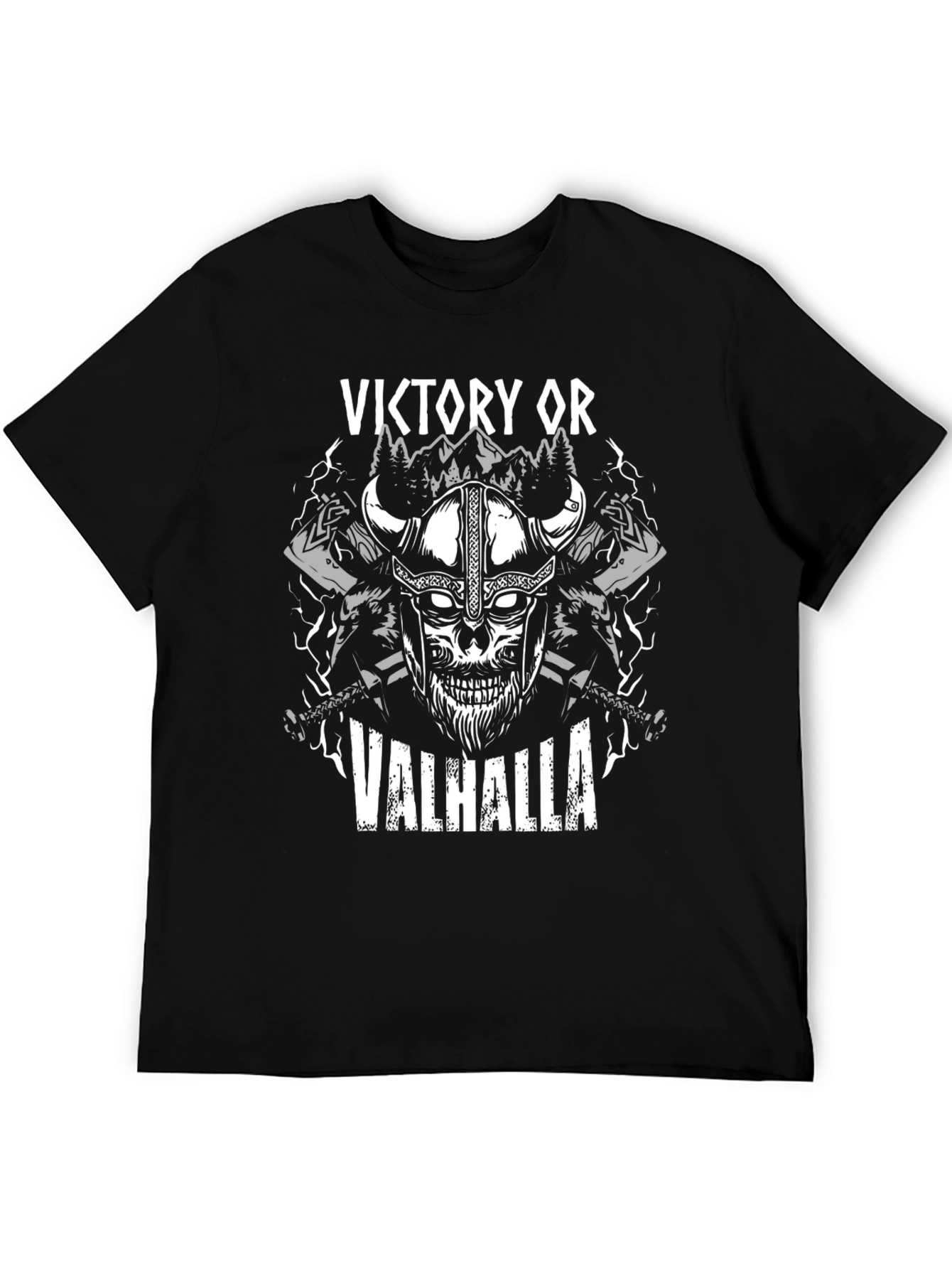 Victory or Valhalla Viking Skull T-Shirt