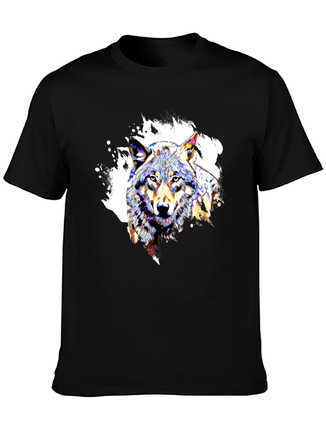 Wolf Graphic Tee - Modern Art Design