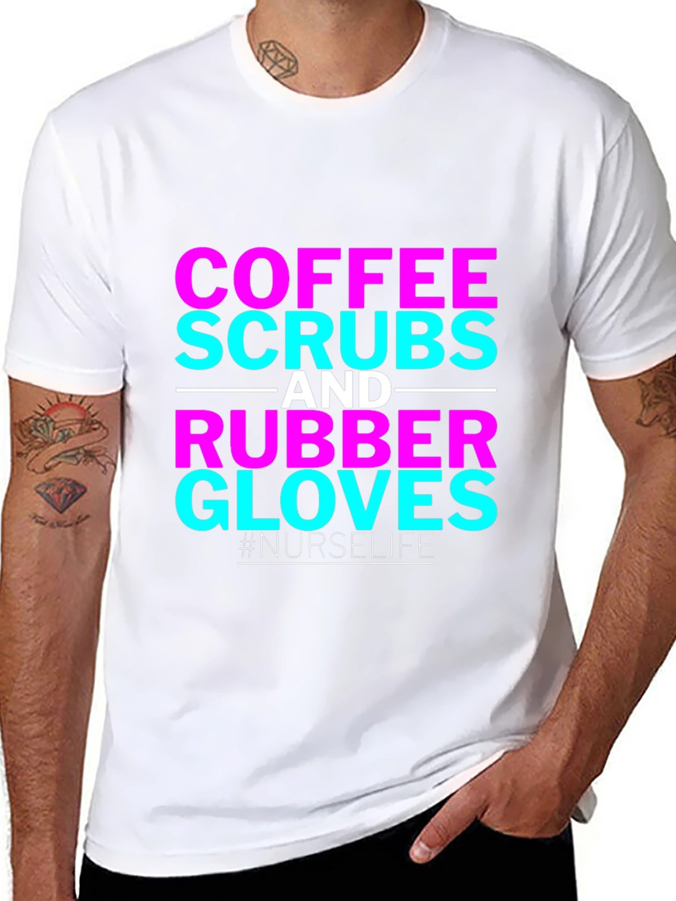 Coffee Scrubs and Rubber Gloves Nurse T-Shirt