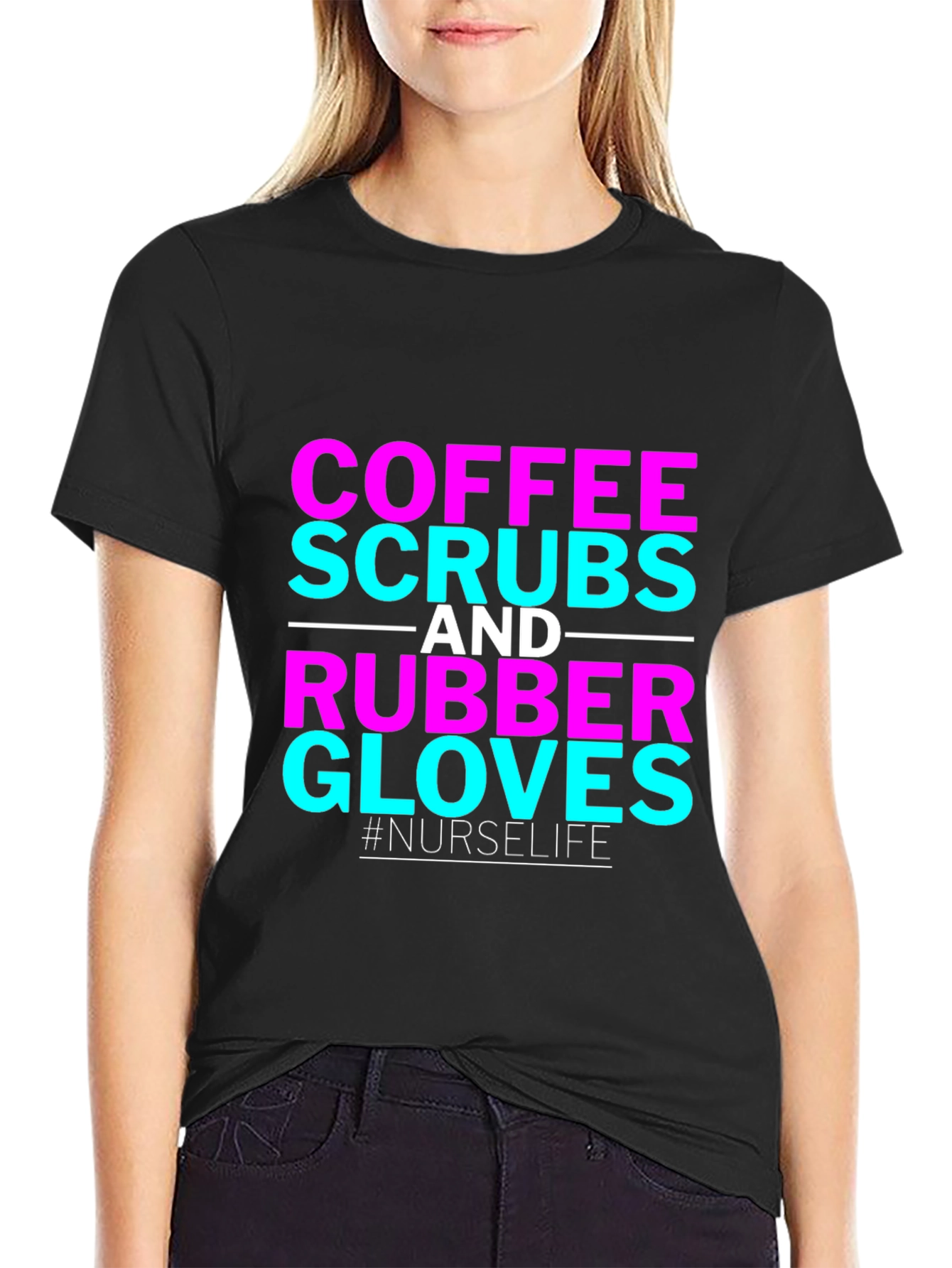 Coffee Scrubs and Rubber Gloves Nurse T-Shirt