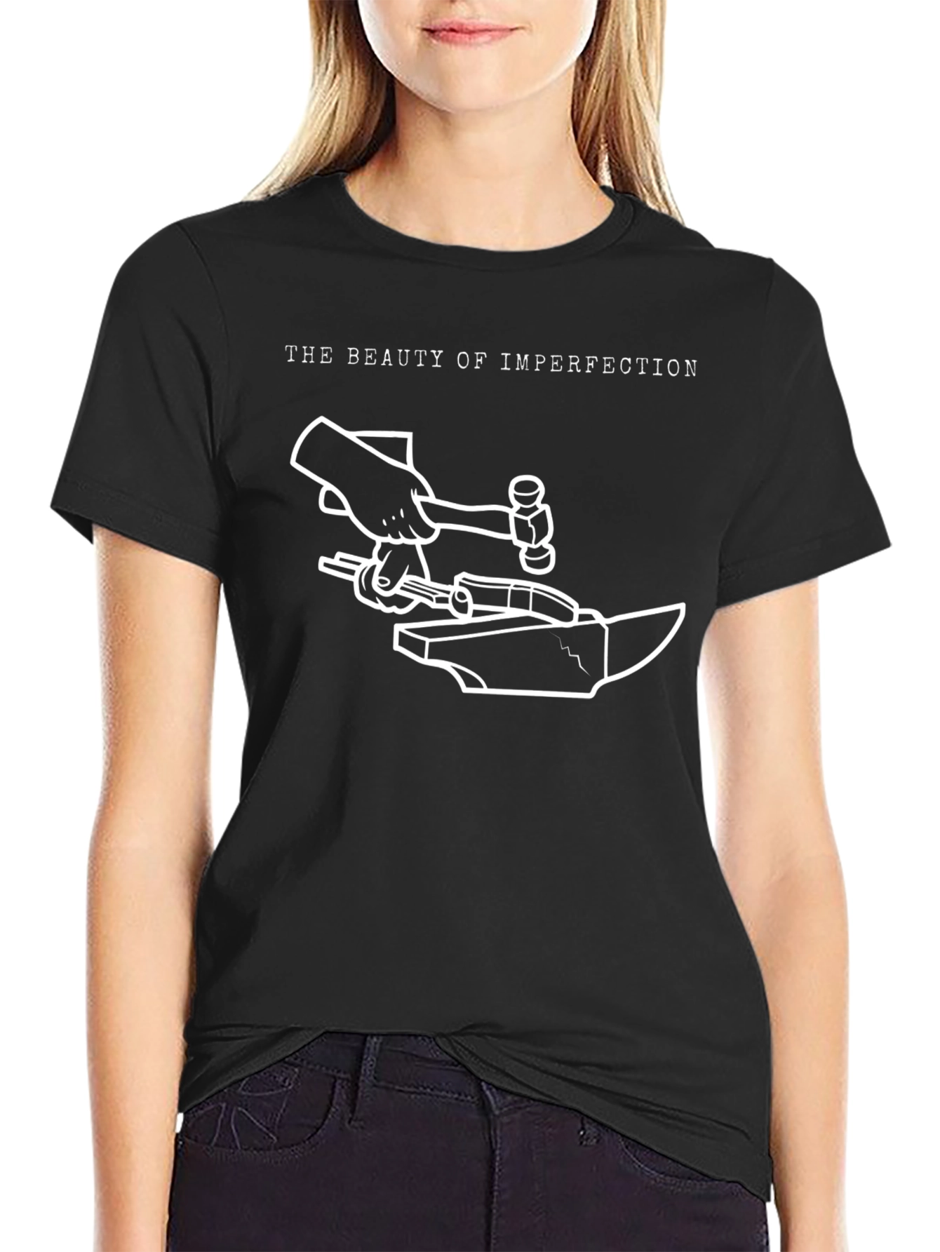 The Beauty of Imperfection Black Graphic Tee