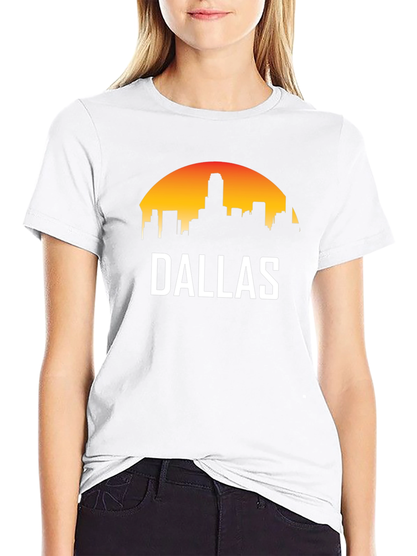 Dallas Skyline Graphic Tee - Sunset Cityscape T-Shirt