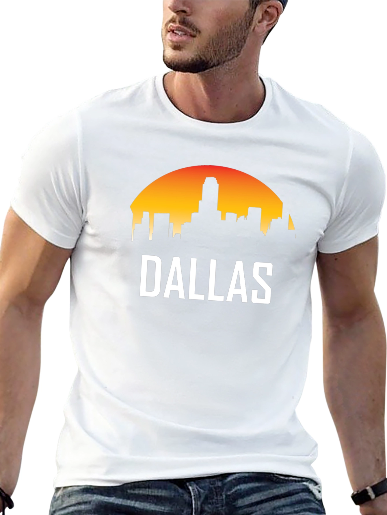 Dallas Skyline Graphic Tee - Sunset Cityscape T-Shirt