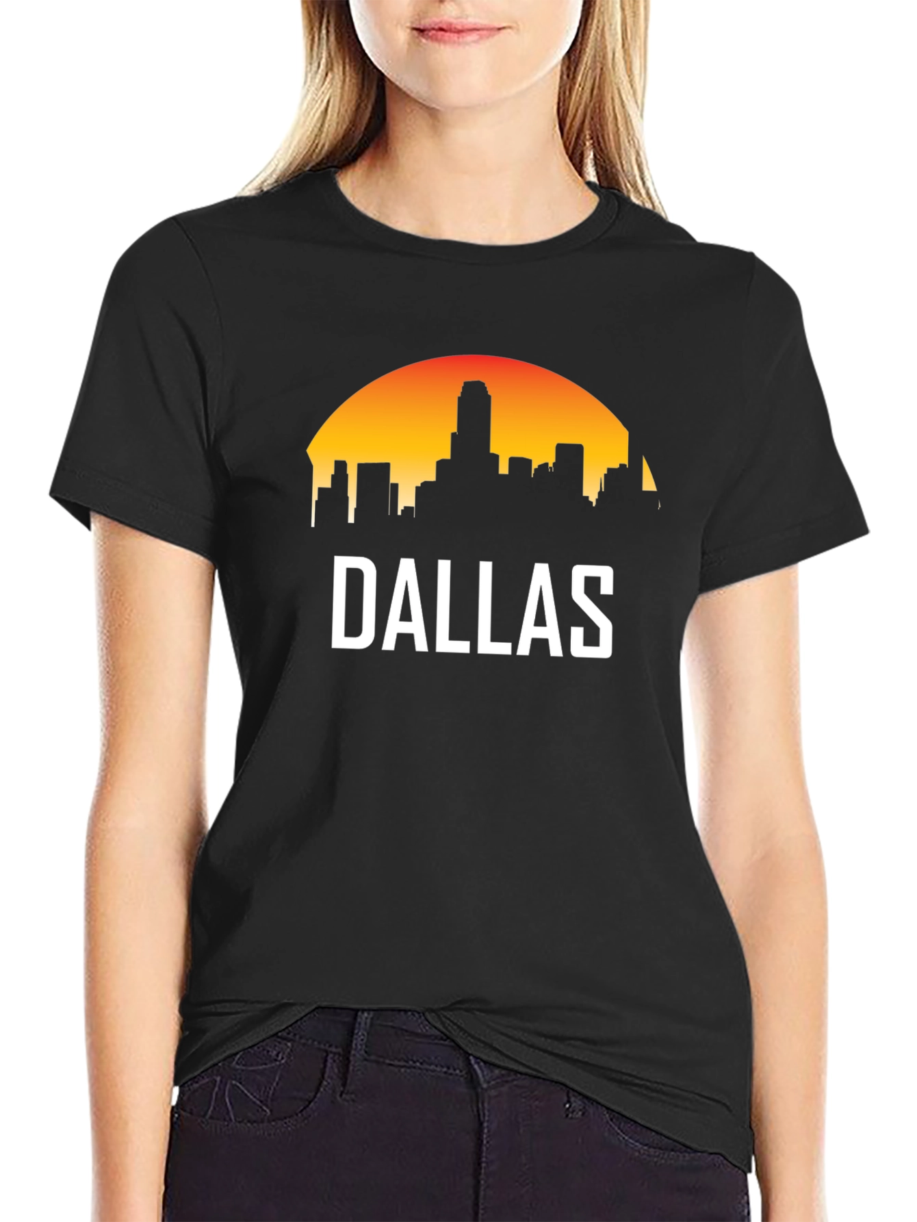 Dallas Skyline Graphic Tee - Sunset Cityscape T-Shirt