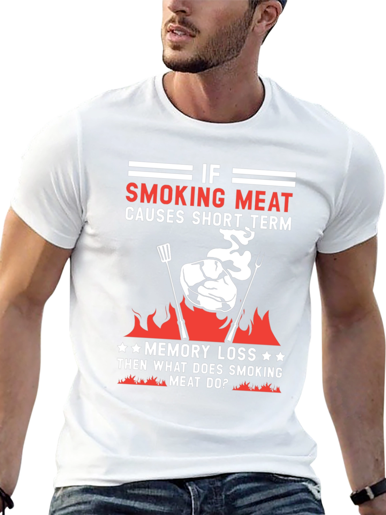 Smoking Meat BBQ T-Shirt Funny Grill Master Tee
