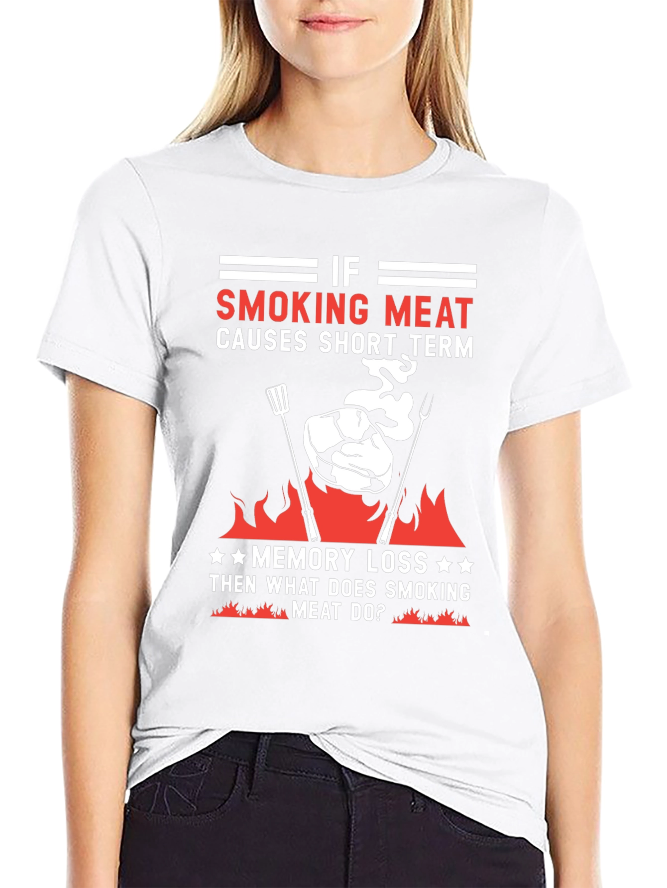 Smoking Meat BBQ T-Shirt Funny Grill Master Tee