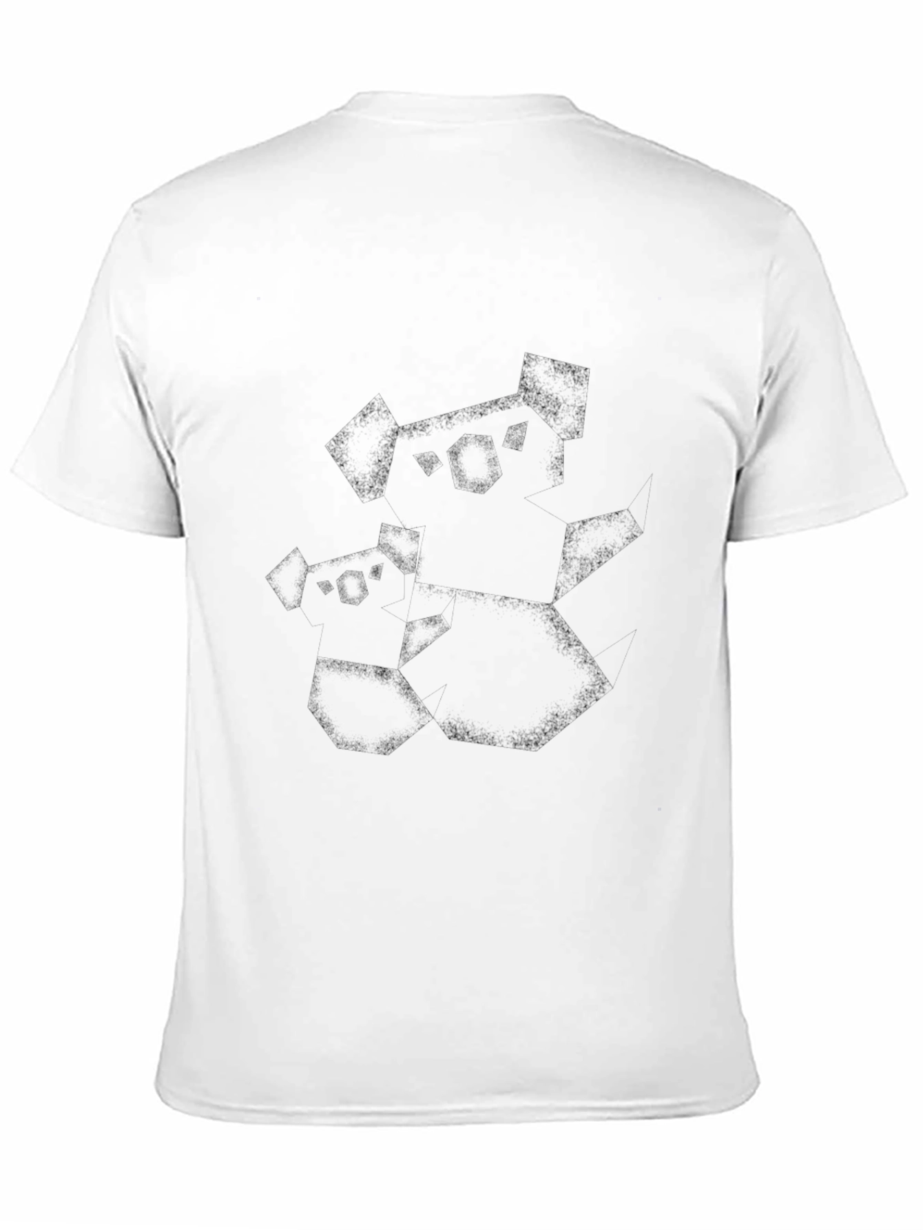 Mens Black Graphic Tee - Abstract Character Print