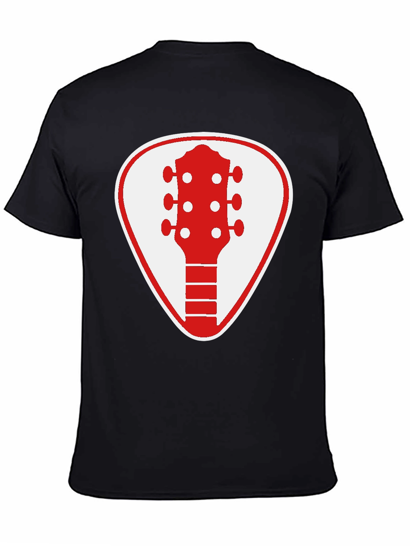 Guitar Pick Graphic Tee - Rocker Style Black Shirt