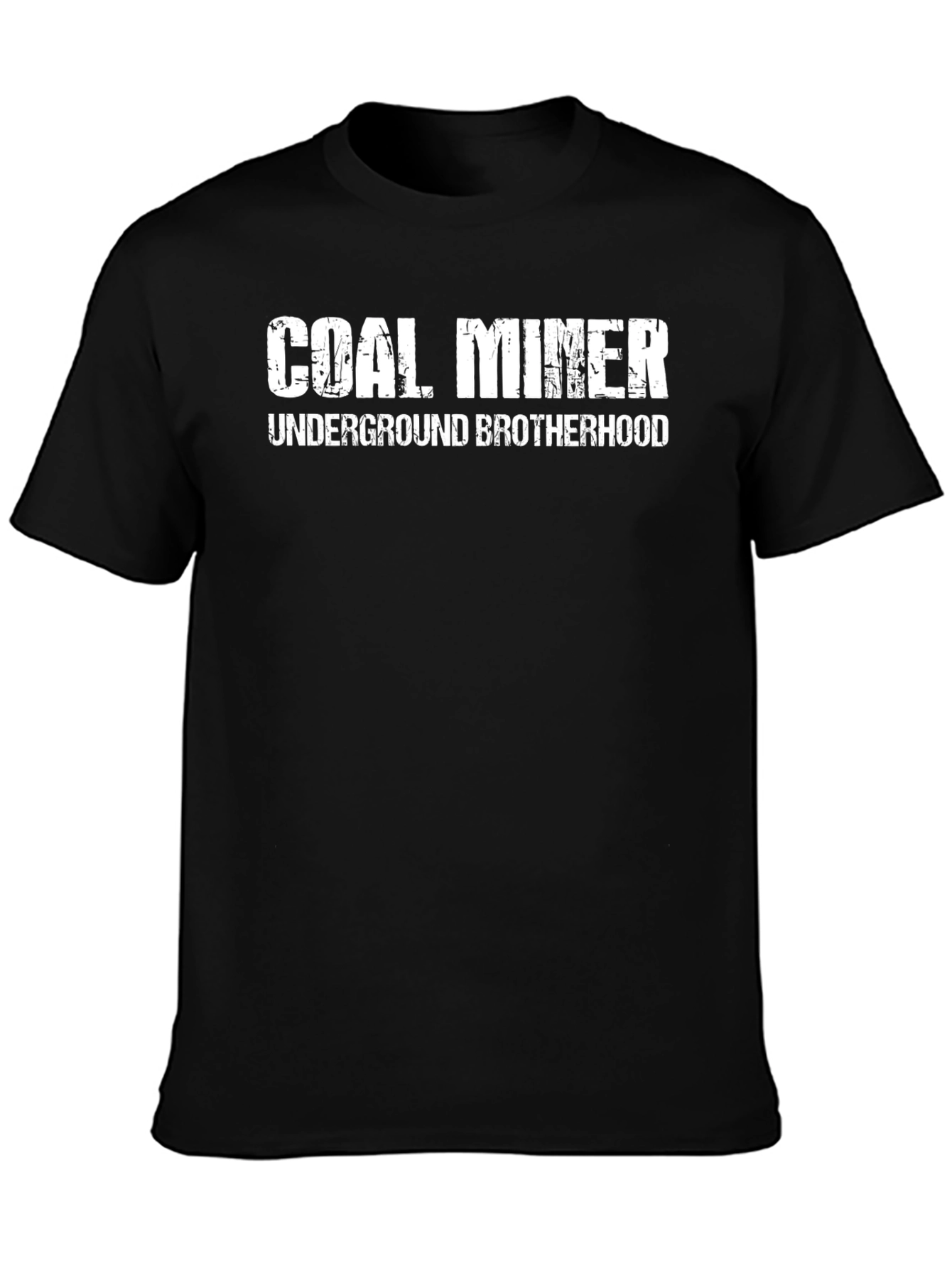 Coal Miner Underground Brotherhood Black T-Shirt