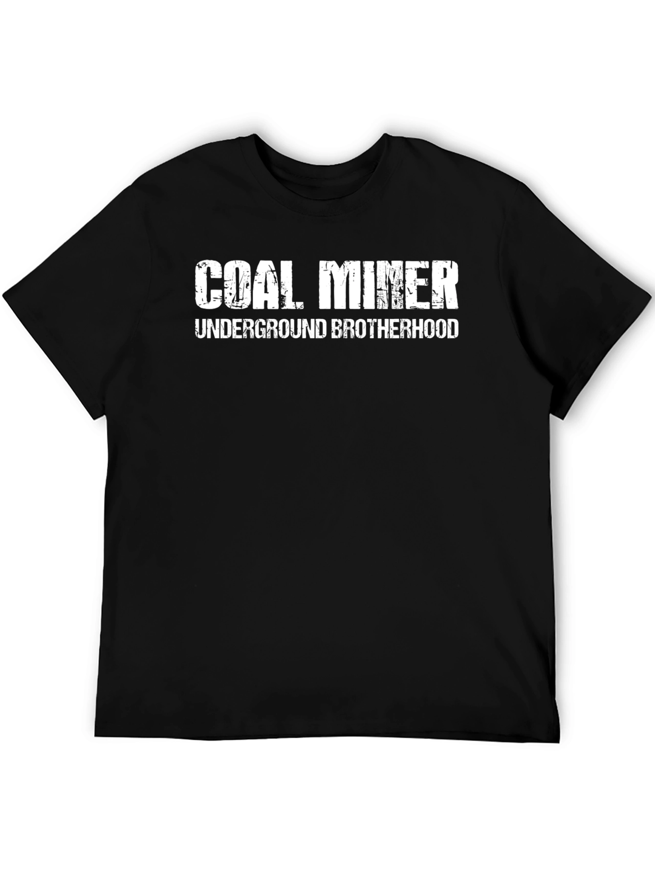 Coal Miner Underground Brotherhood Black T-Shirt