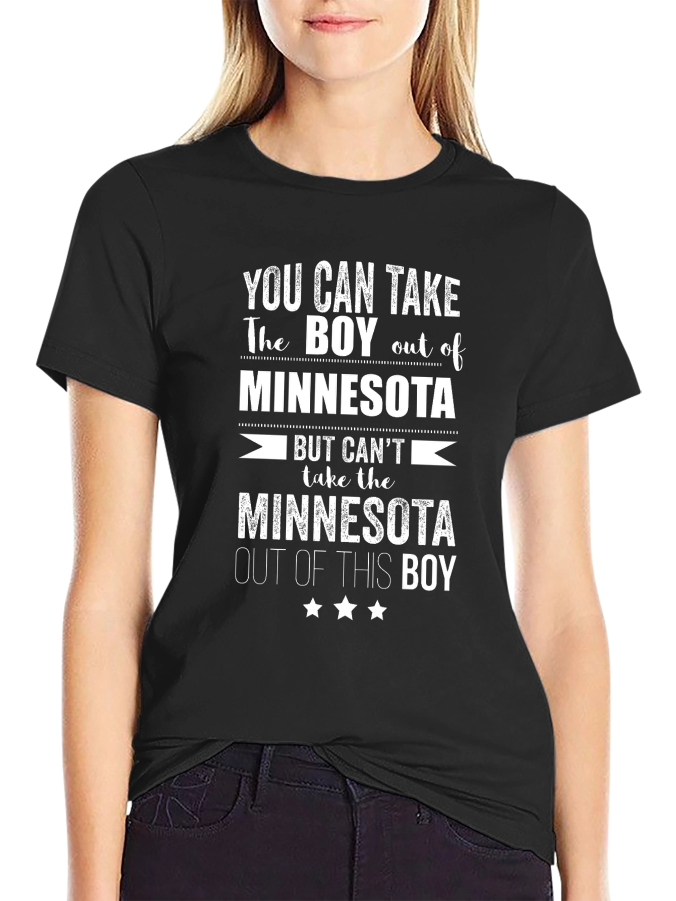 Minnesota Boy Graphic T-Shirt - Black