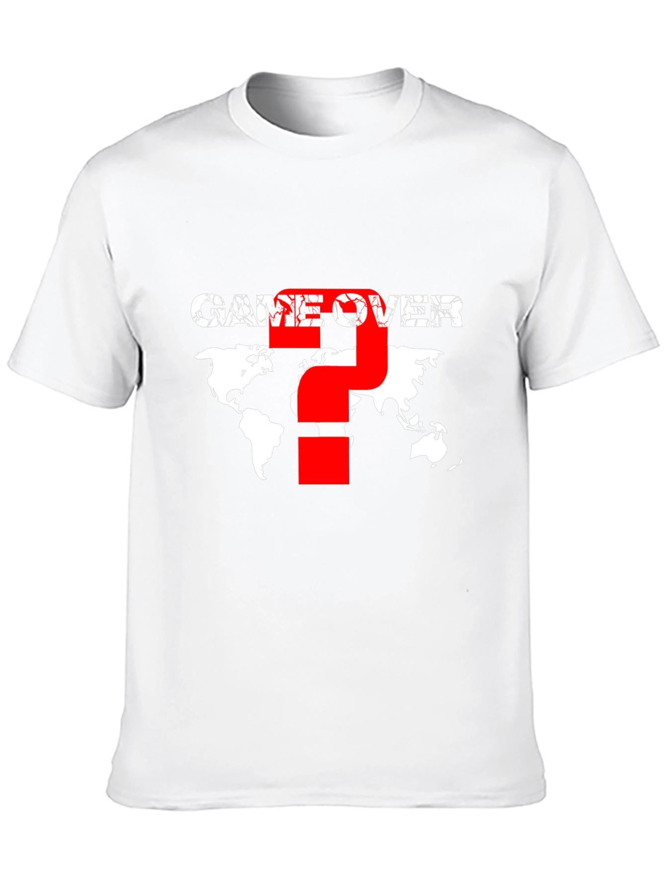 Game Over Graphic T-Shirt - World Map Design