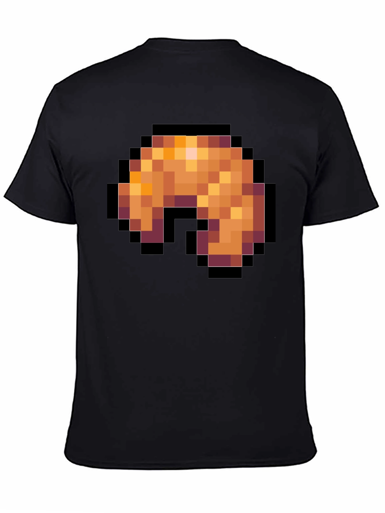 Pixel Art Shrimp T-Shirt - Black Graphic Tee
