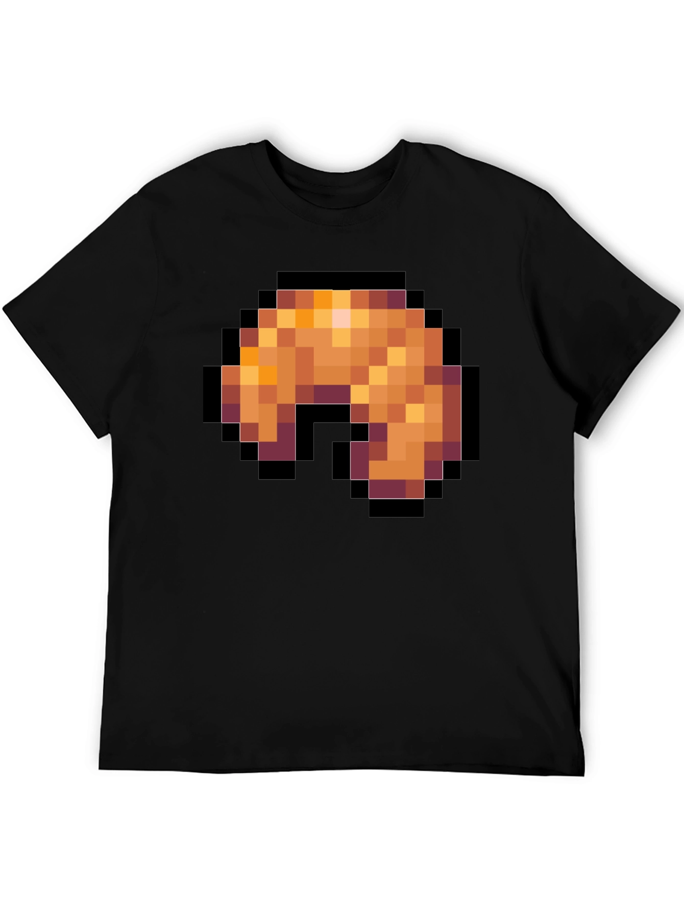 Pixel Art Shrimp T-Shirt - Black Graphic Tee