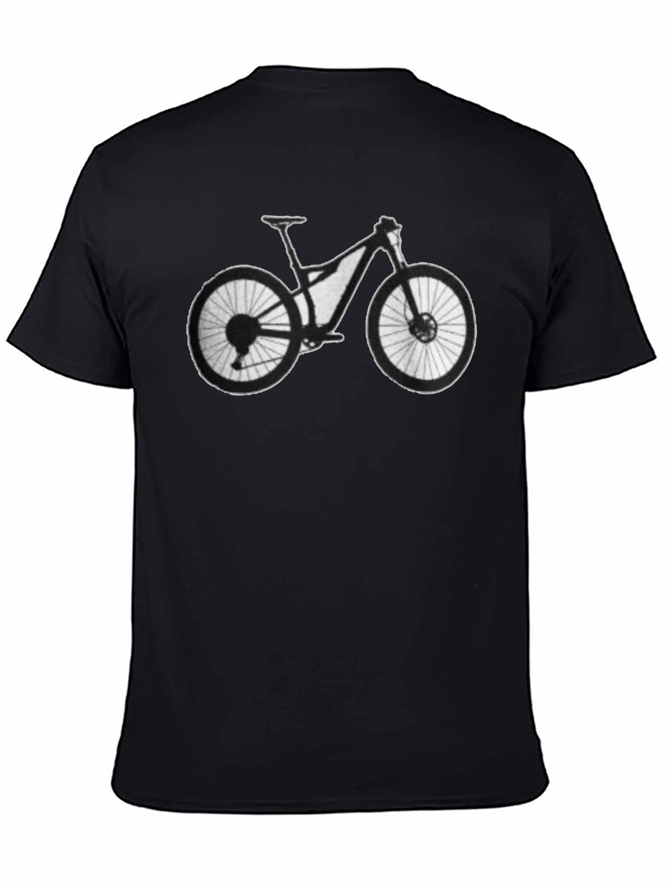 Mountain Bike Graphic Tee - Black Cotton T-Shirt