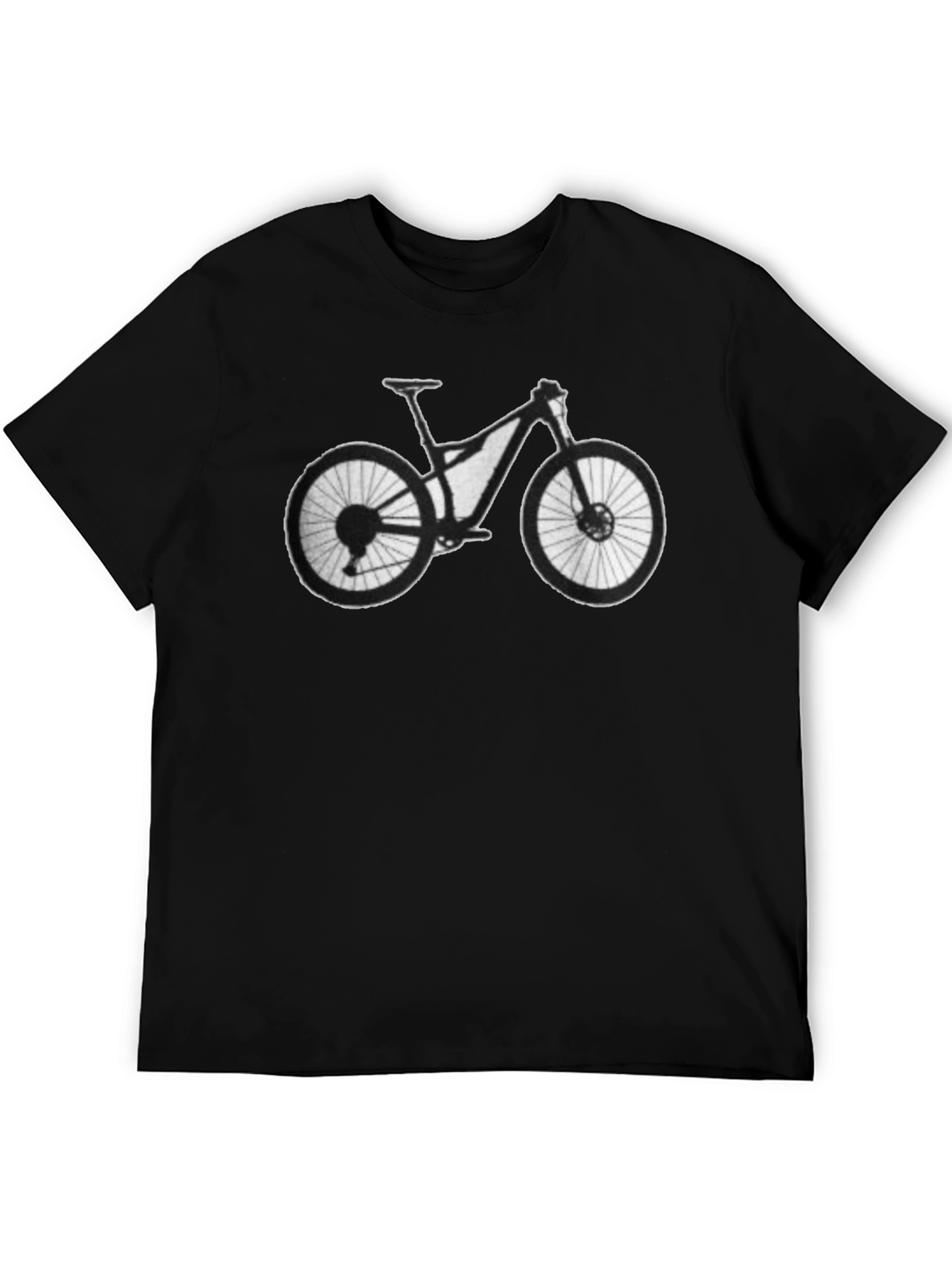Mountain Bike Graphic Tee - Black Cotton T-Shirt
