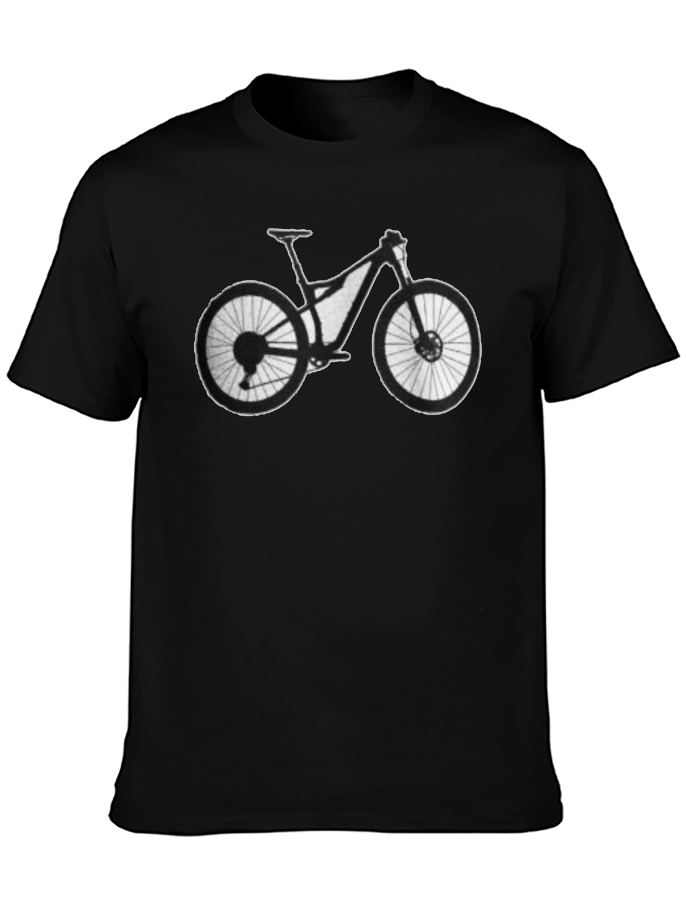 Mountain Bike Graphic Tee - Black Cotton T-Shirt