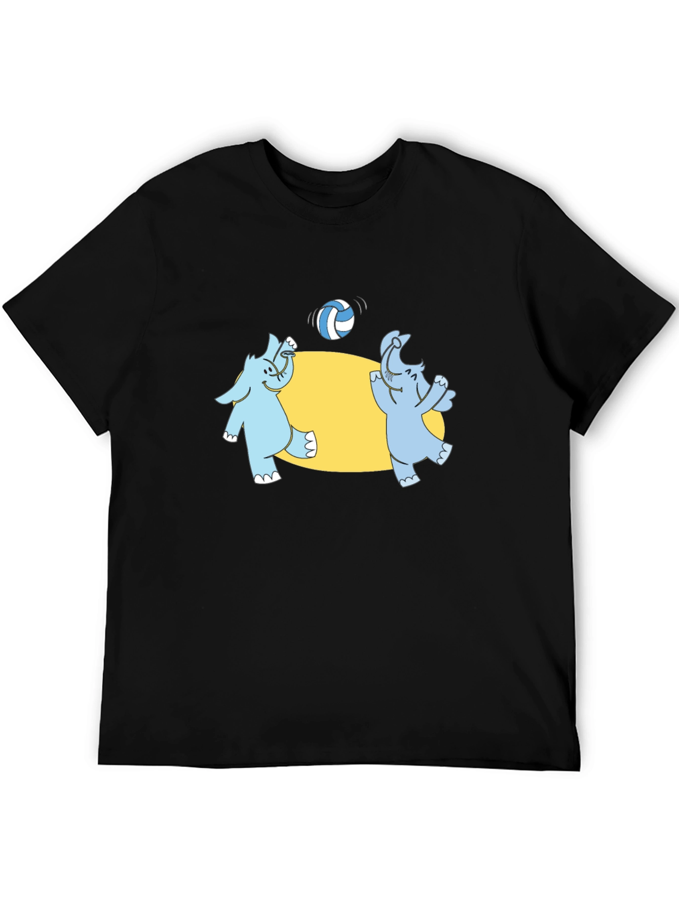 Elephant Volleyball Black T-Shirt