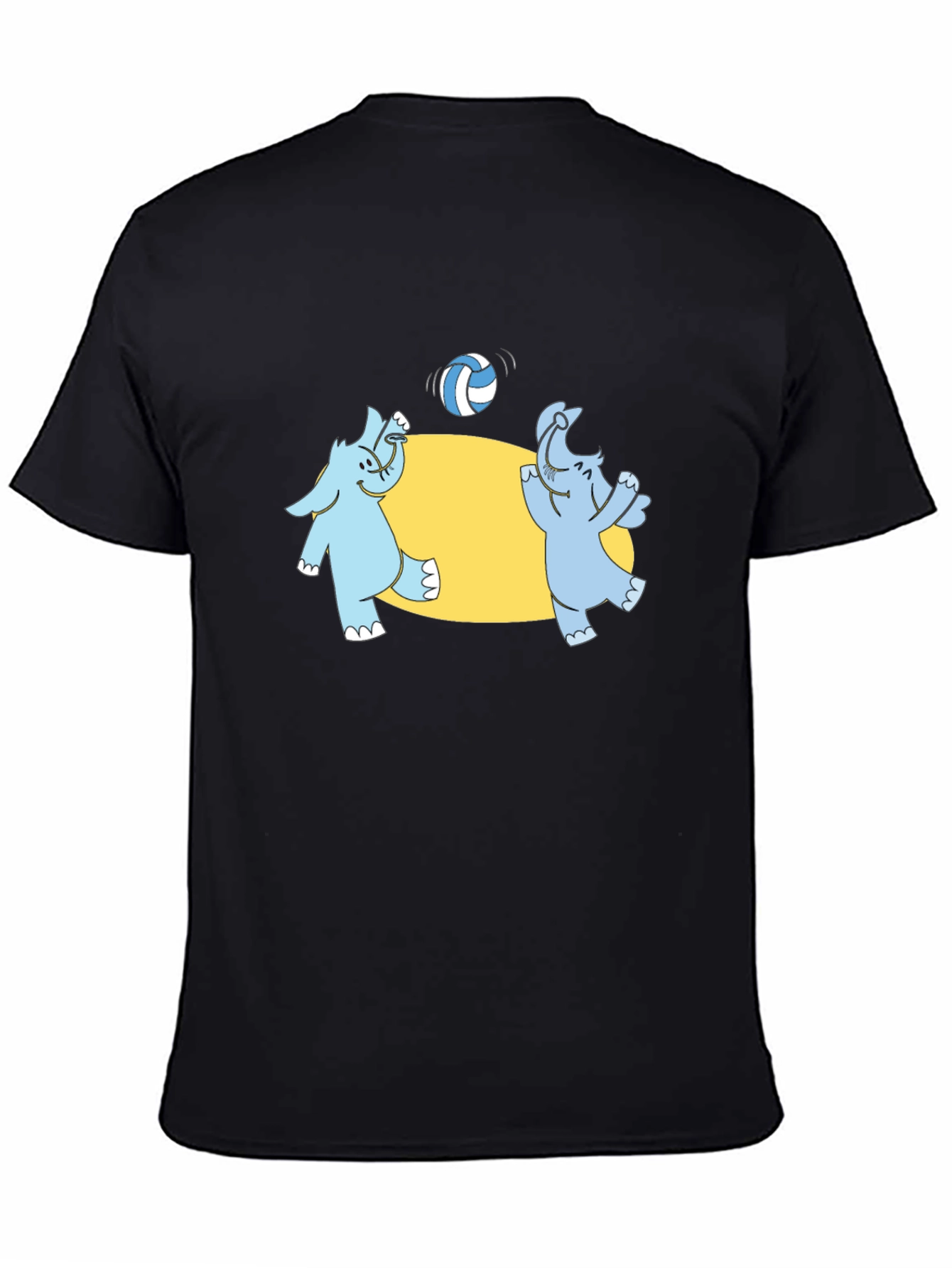 Elephant Volleyball Black T-Shirt