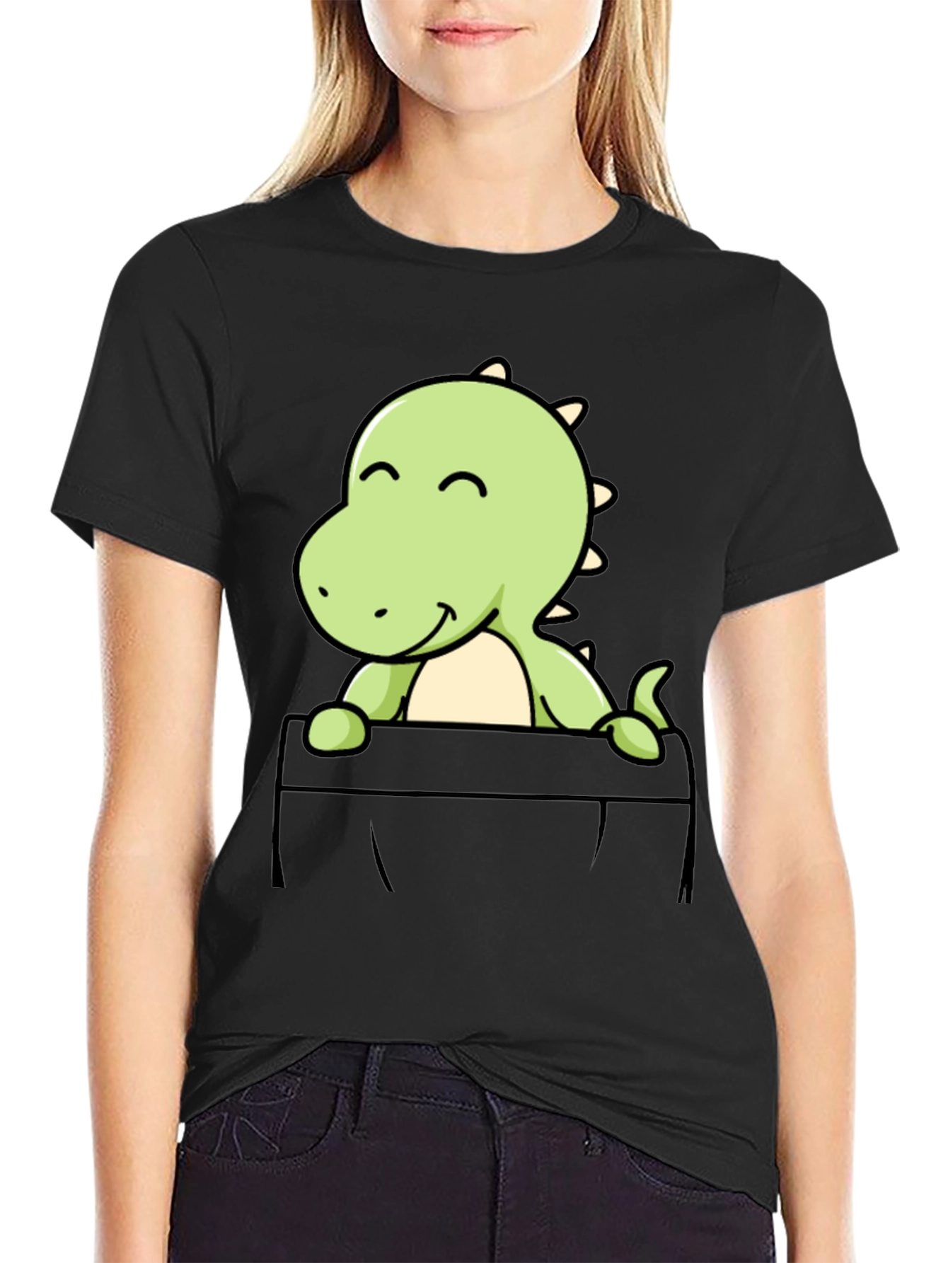 Dino Pocket T-Shirt - Cute Graphic Tee