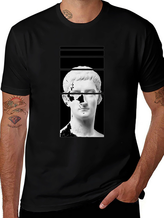 Ancient Bust Graphic Tee - Black