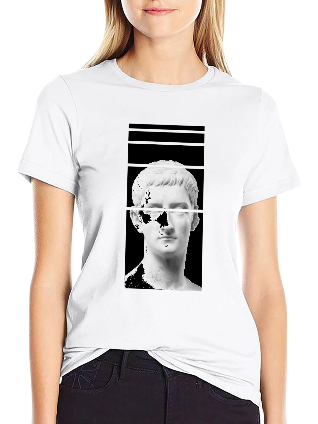 Ancient Bust Graphic Tee - Black
