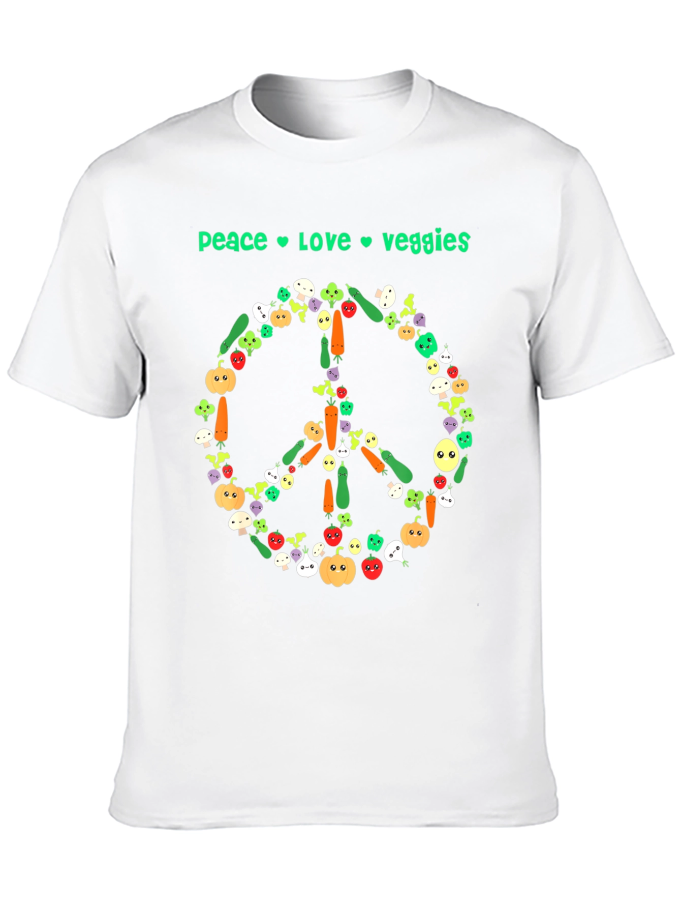 Peace Love Veggies Graphic T-Shirt