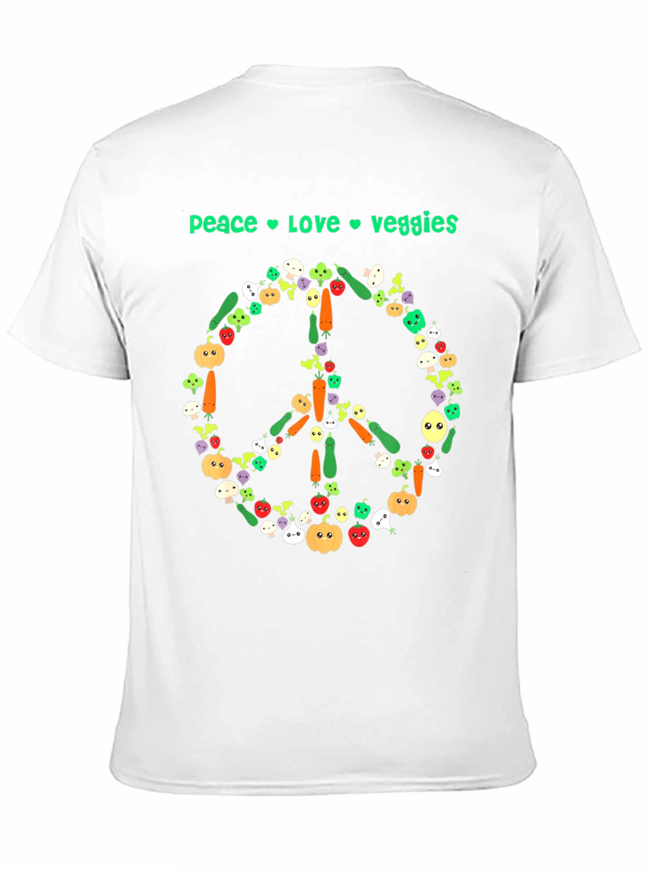Peace Love Veggies Graphic T-Shirt