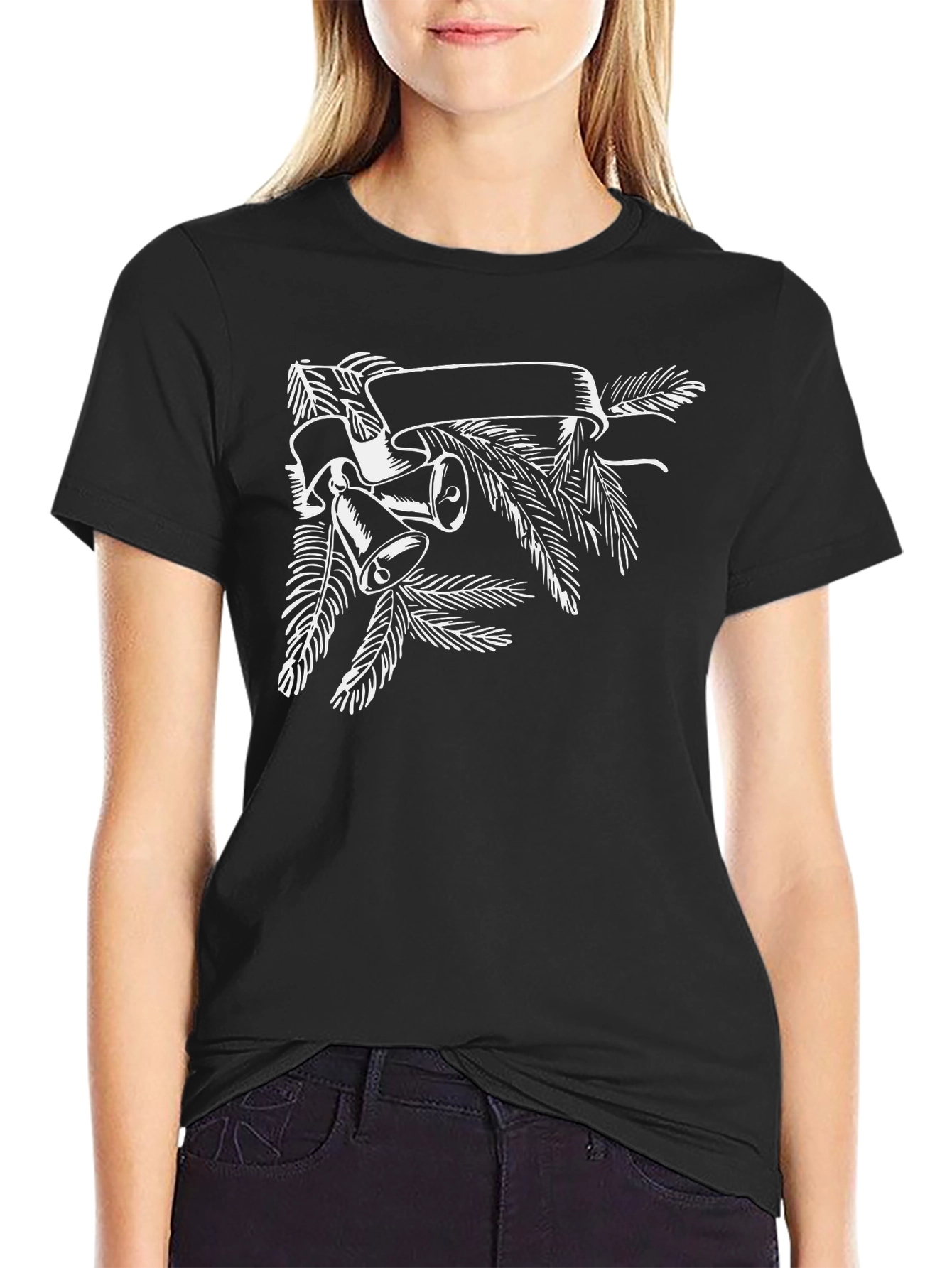Festive Bells & Banner Graphic Tee - Holiday Style