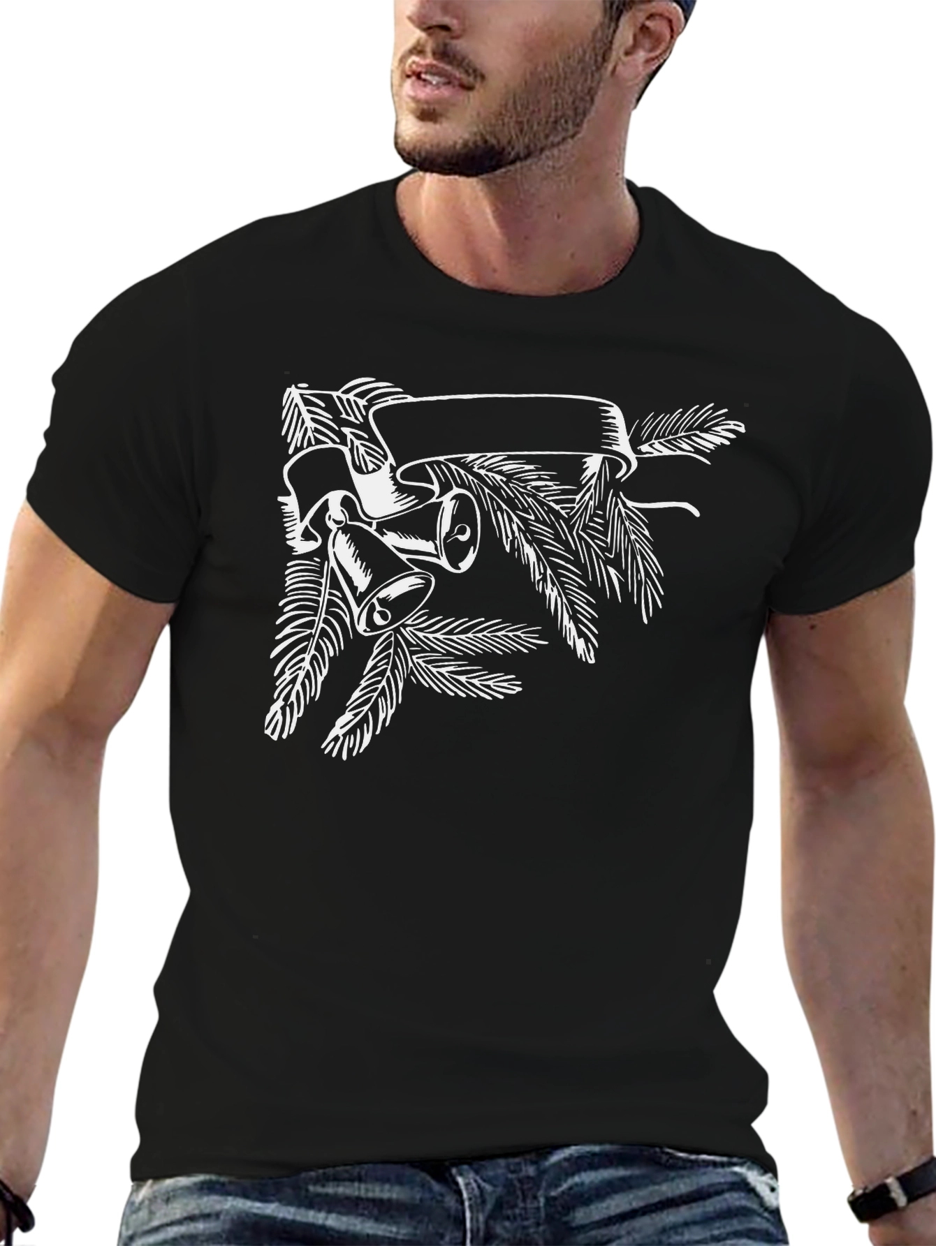 Festive Bells & Banner Graphic Tee - Holiday Style