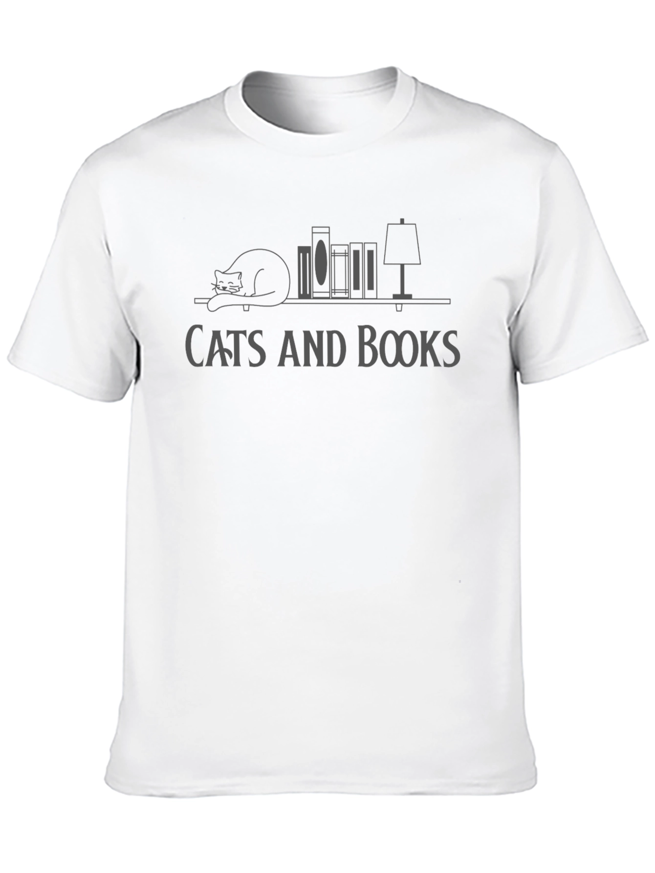 Cats and Books T-Shirt - Reading Tee