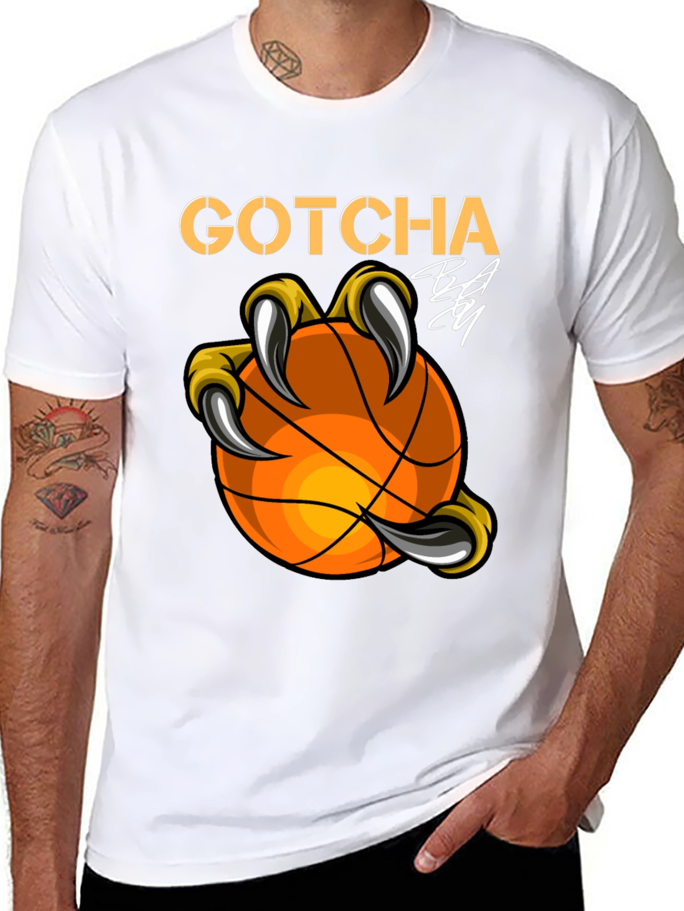 Gotcha Basketball Graphic T-Shirt - Black