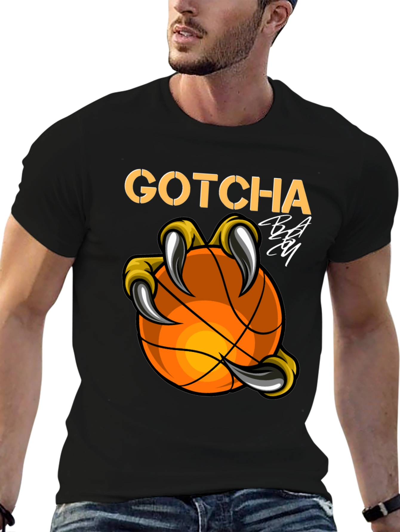 Gotcha Basketball Graphic T-Shirt - Black