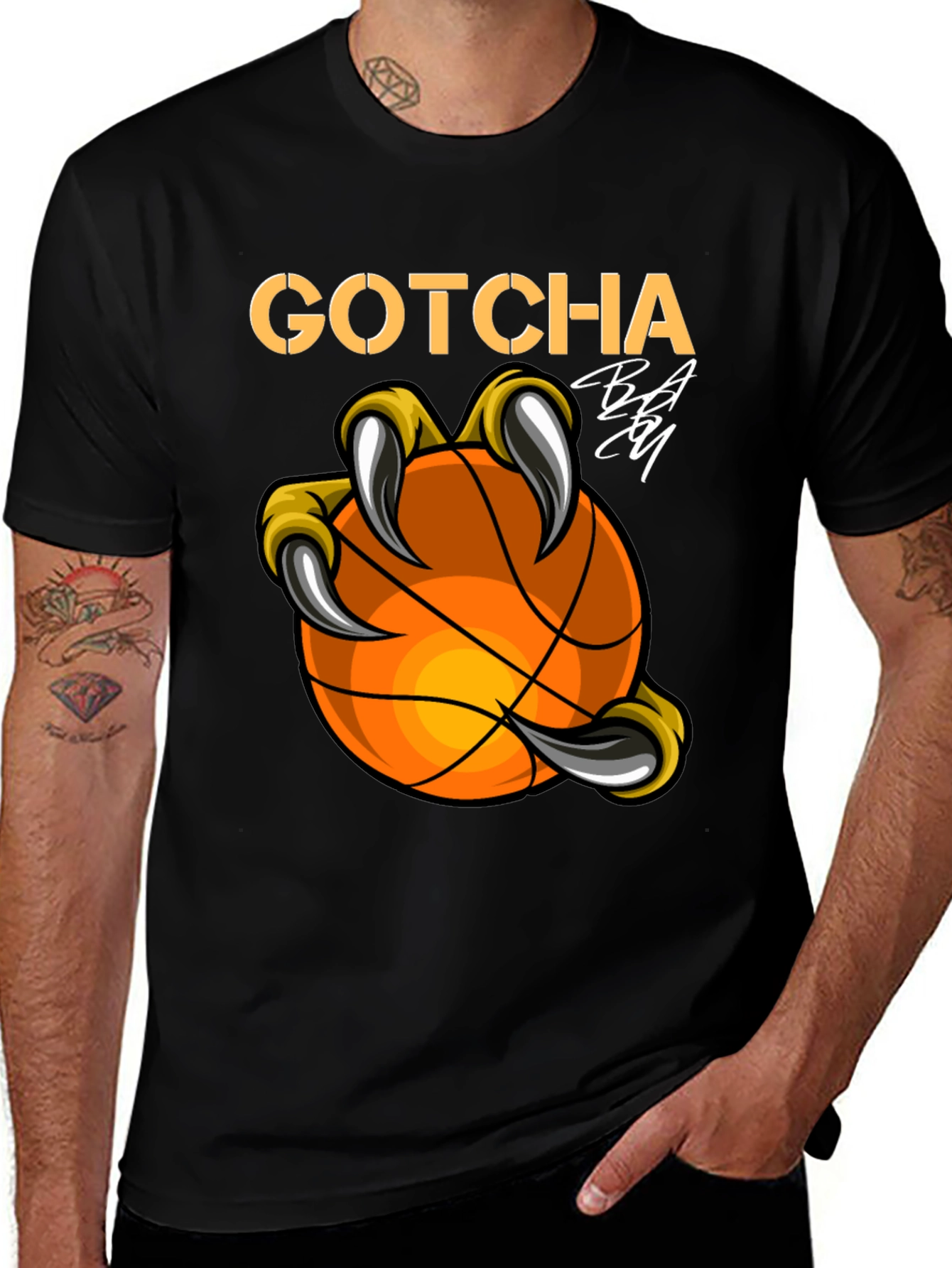 Gotcha Basketball Graphic T-Shirt - Black