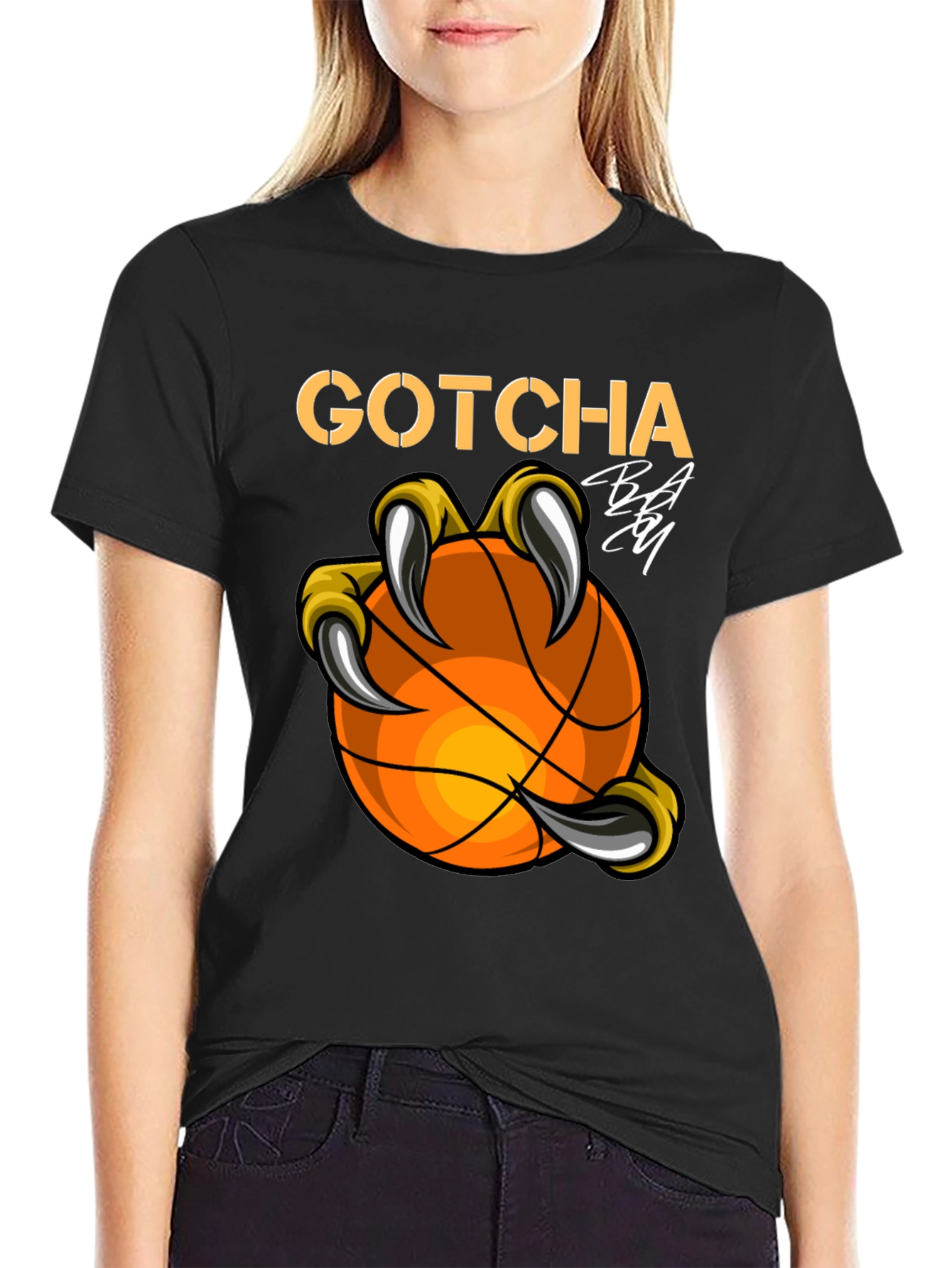 Gotcha Basketball Graphic T-Shirt - Black