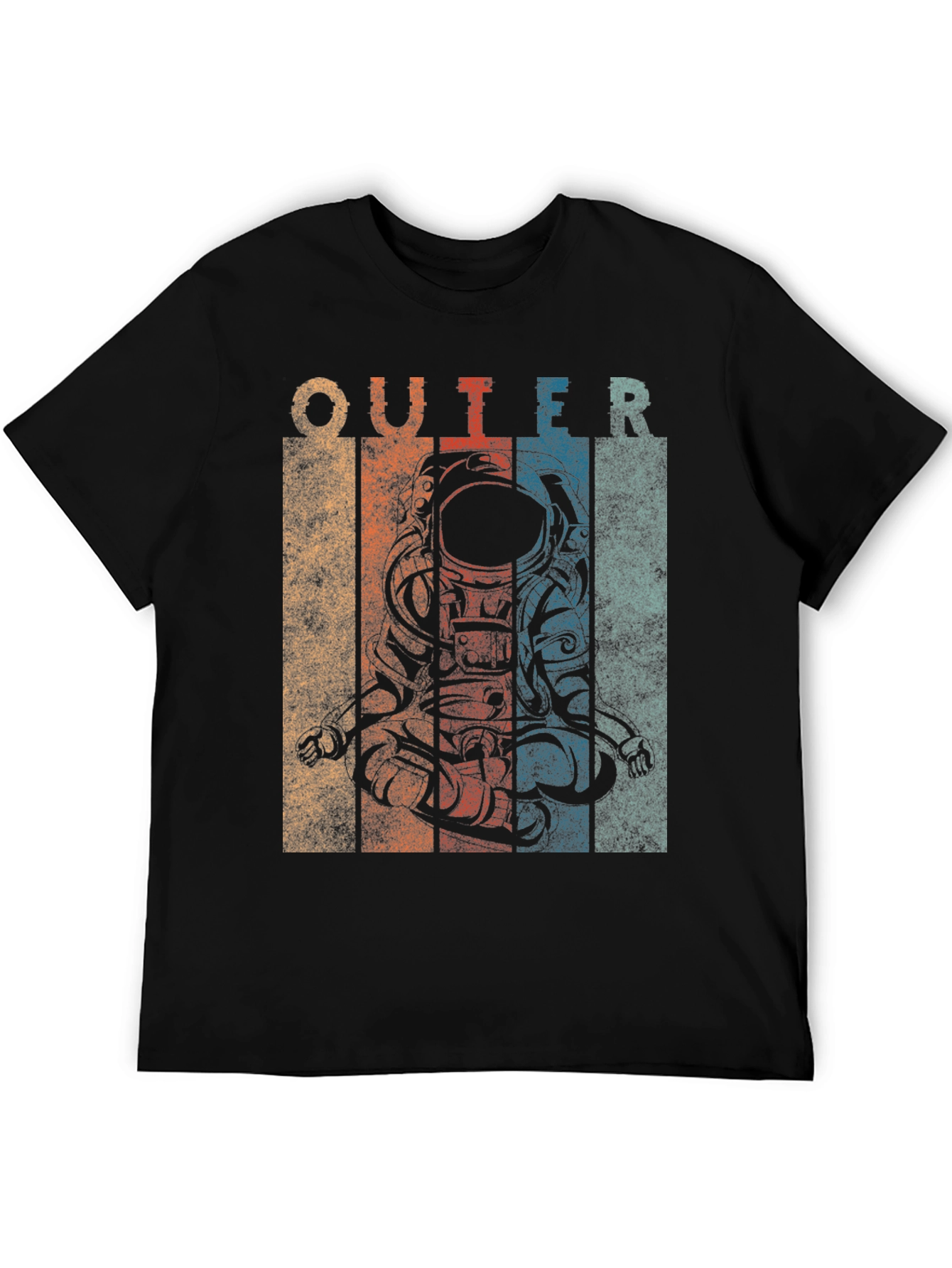 Retro Outer Space Astronaut Graphic T-Shirt