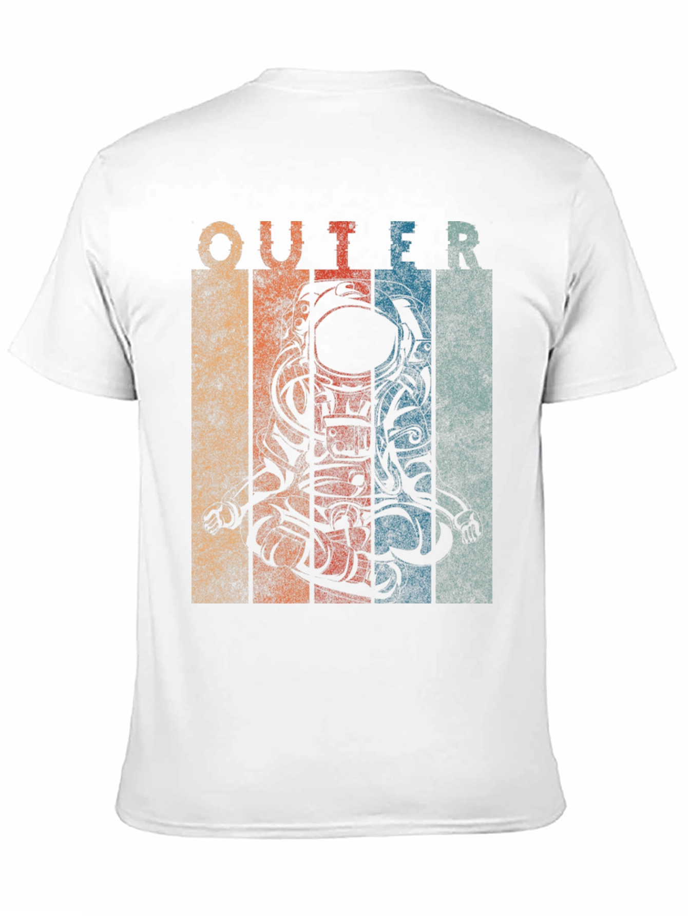 Retro Outer Space Astronaut Graphic T-Shirt