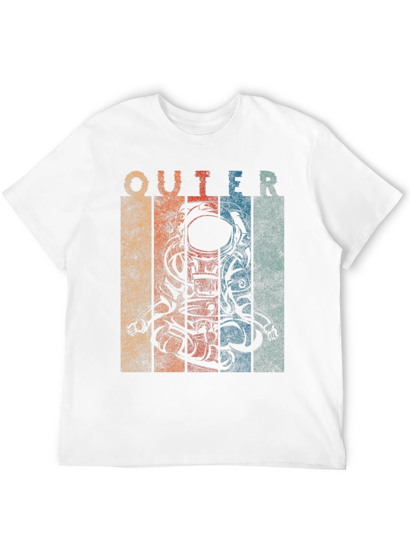 Retro Outer Space Astronaut Graphic T-Shirt