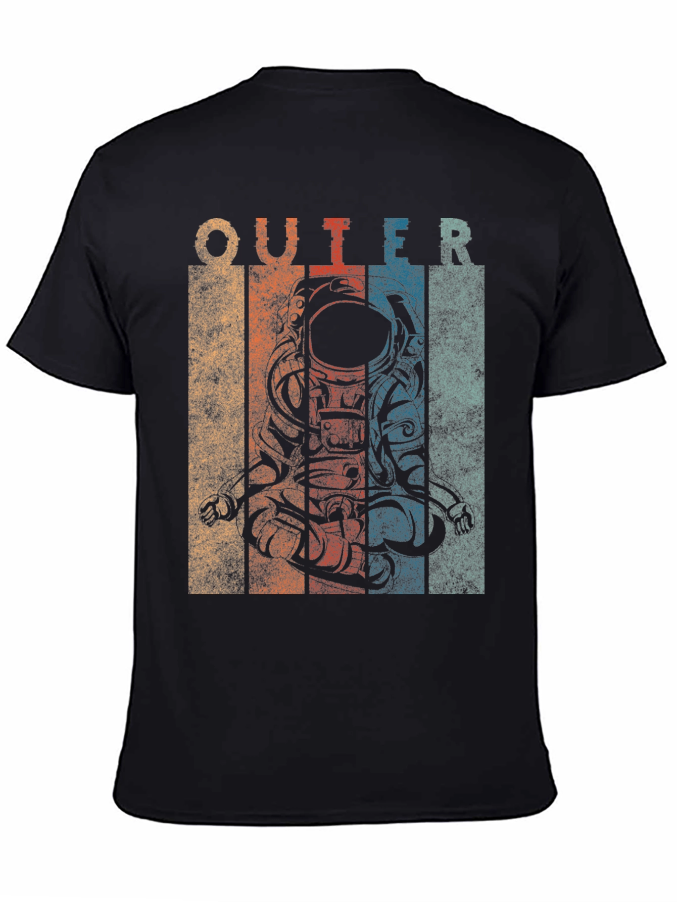 Retro Outer Space Astronaut Graphic T-Shirt