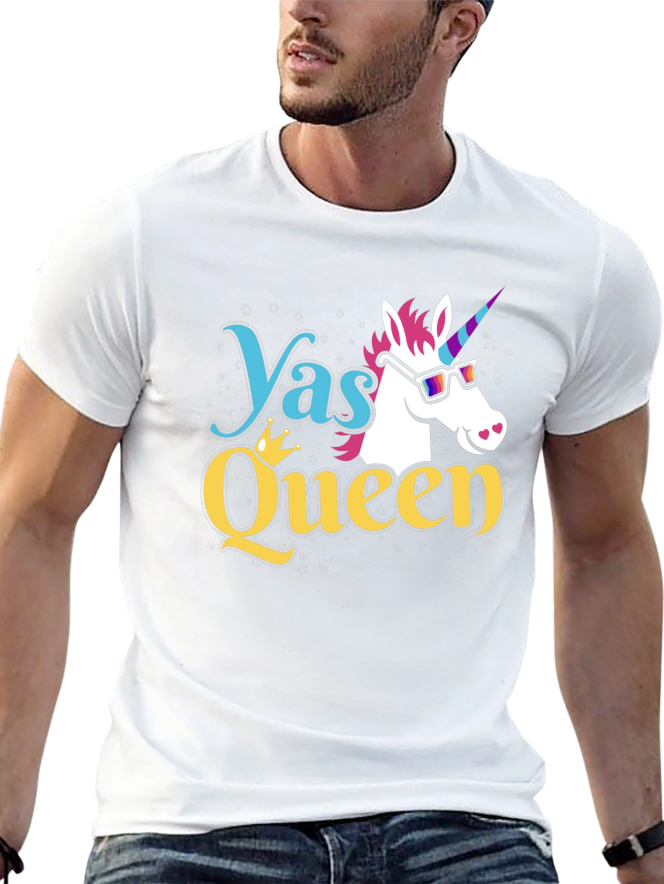 Unicorn Yas Queen Black T-Shirt