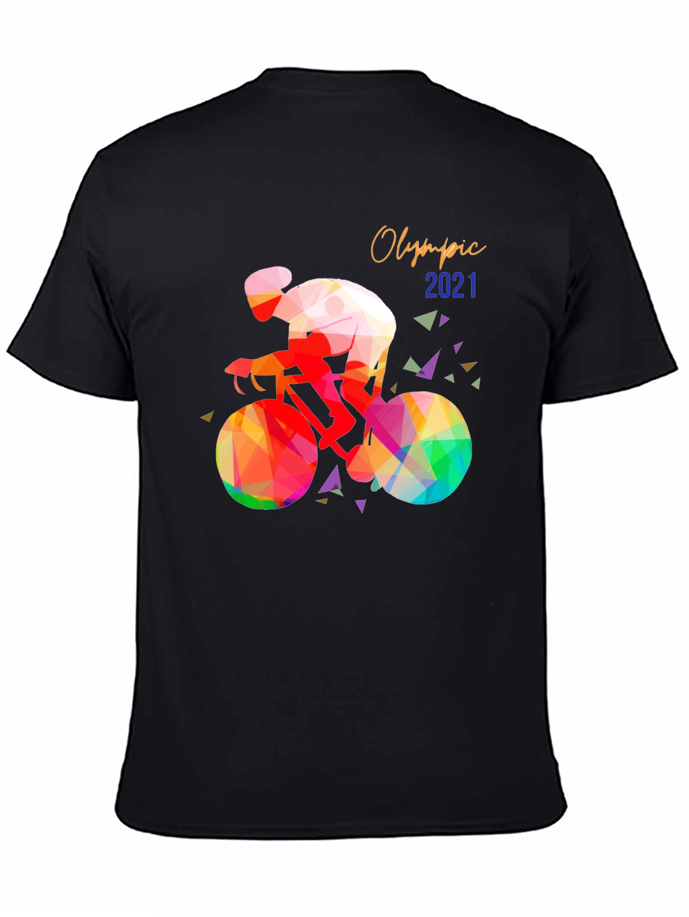 Olympic 2021 Cyclist Graphic T-Shirt - Black