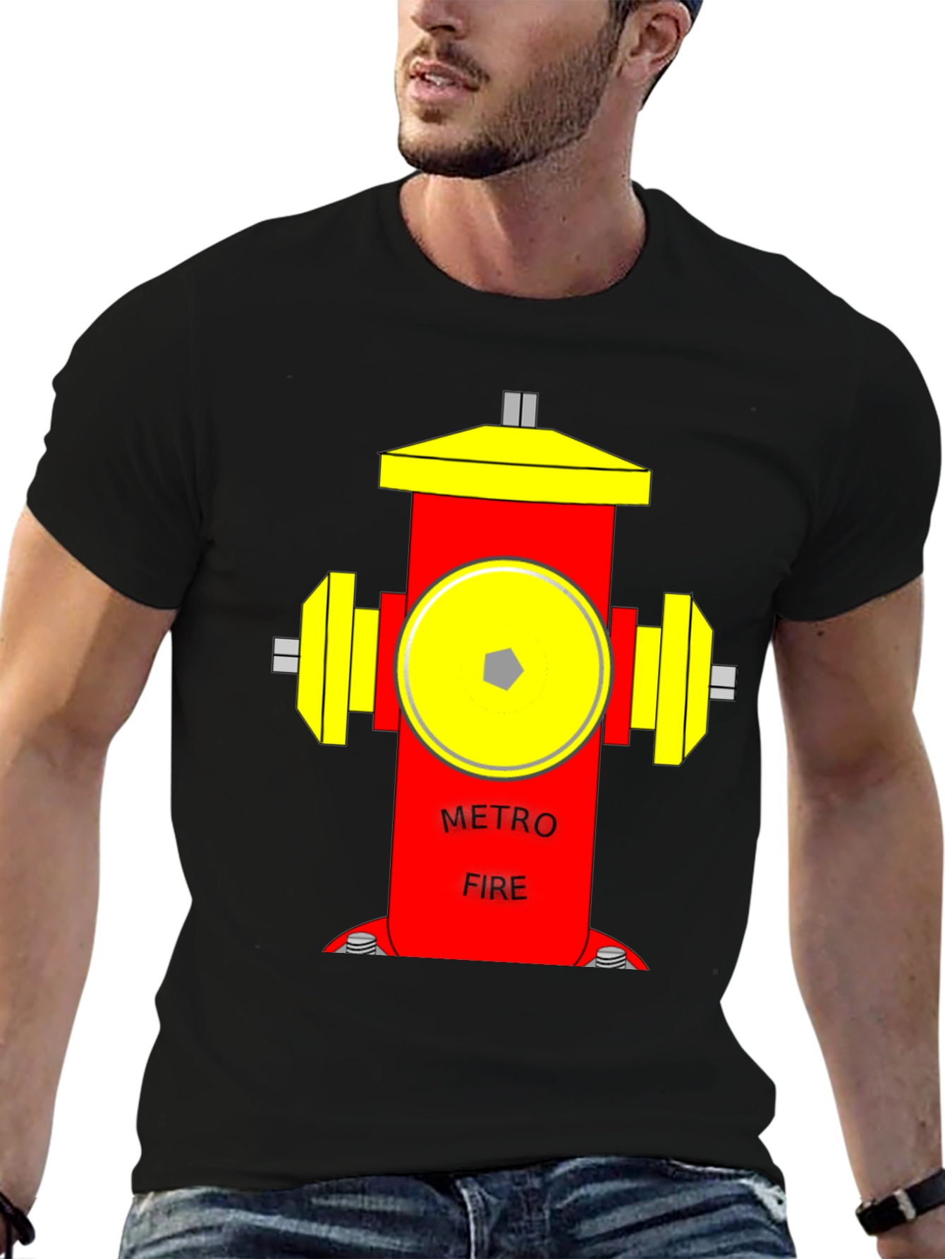 Metro Fire Hydrant Graphic T-Shirt - Unique Design