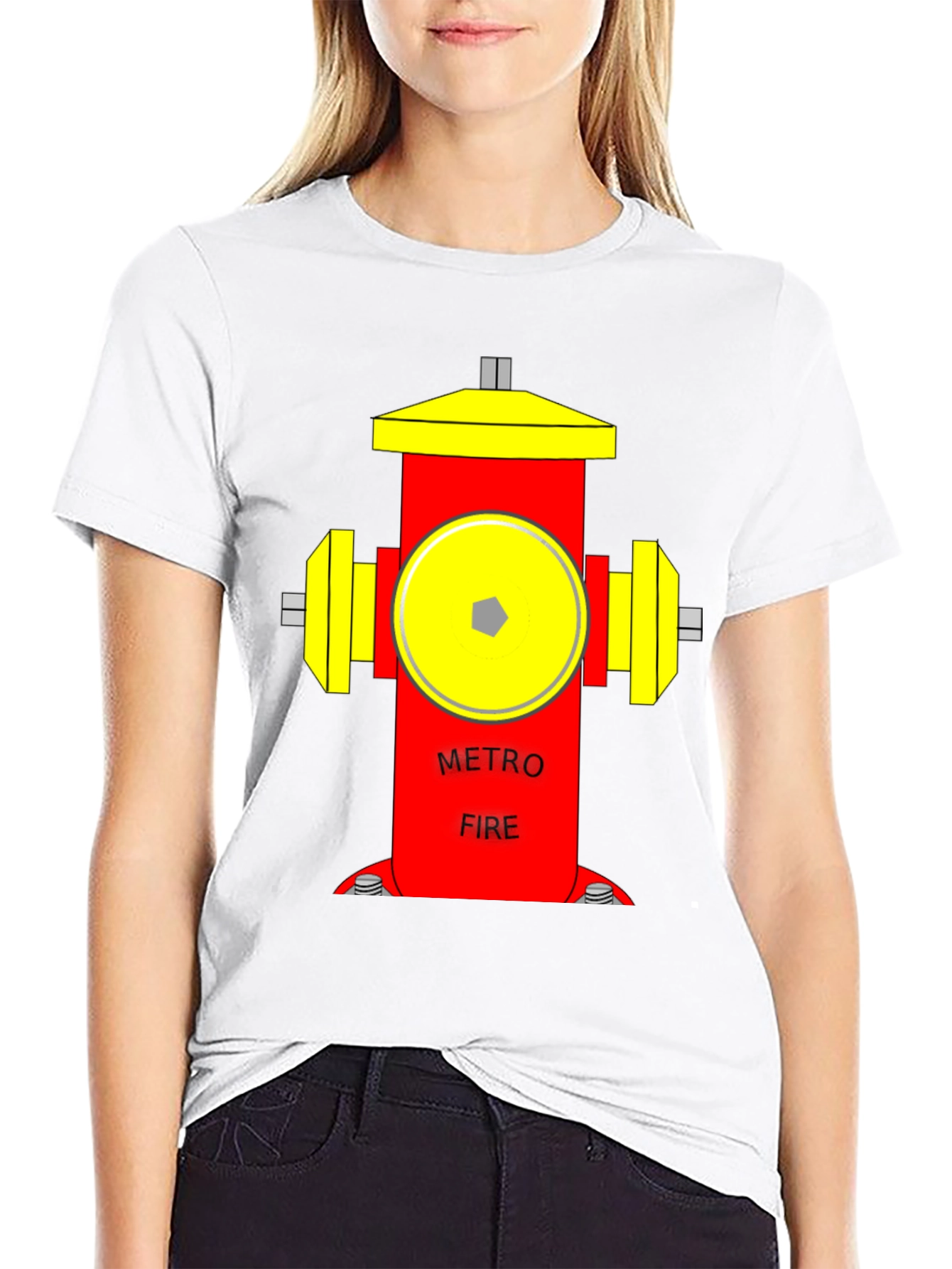 Metro Fire Hydrant Graphic T-Shirt - Unique Design