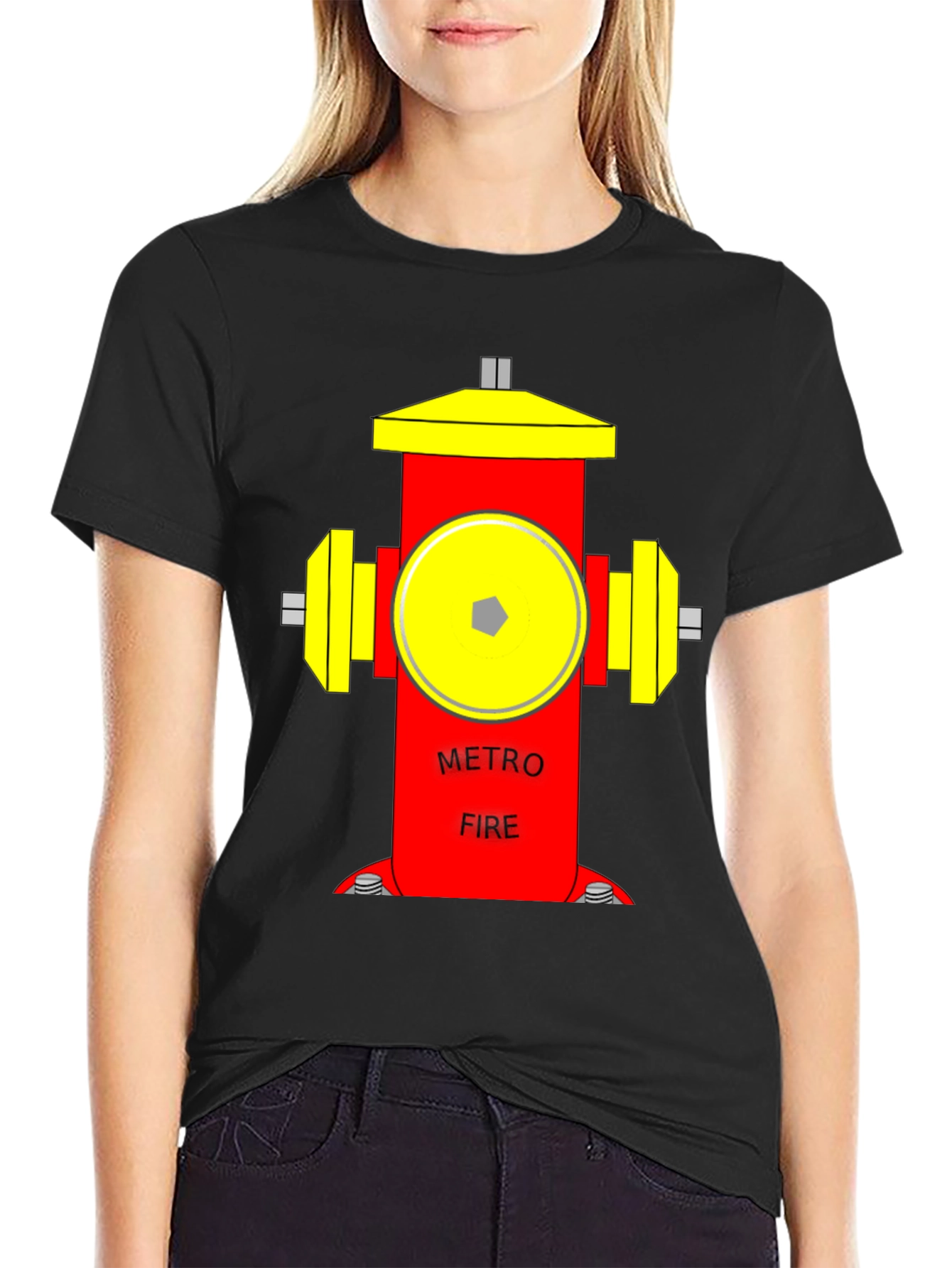 Metro Fire Hydrant Graphic T-Shirt - Unique Design